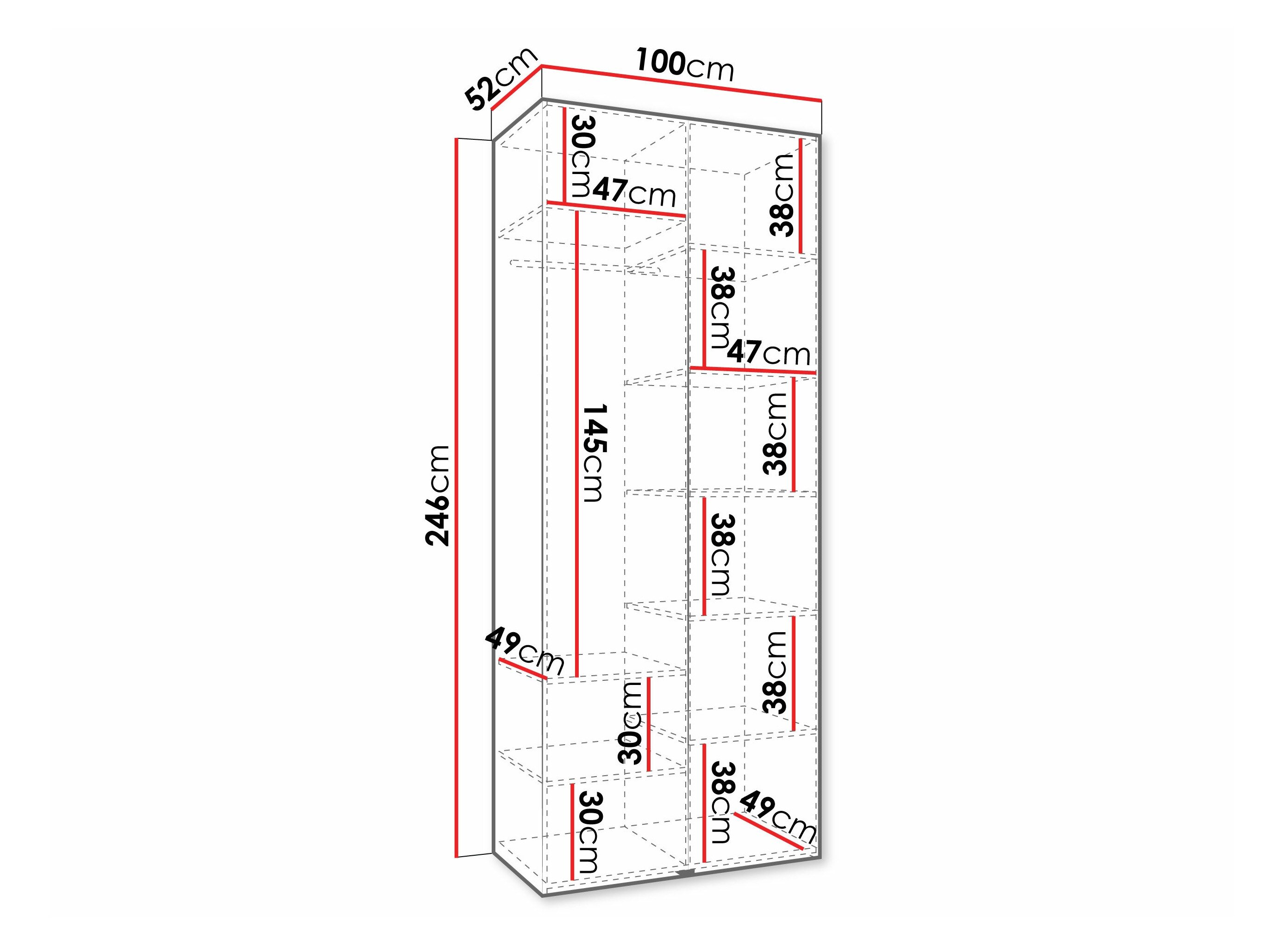 Garderobeskab Hartford 569 (Hvid)