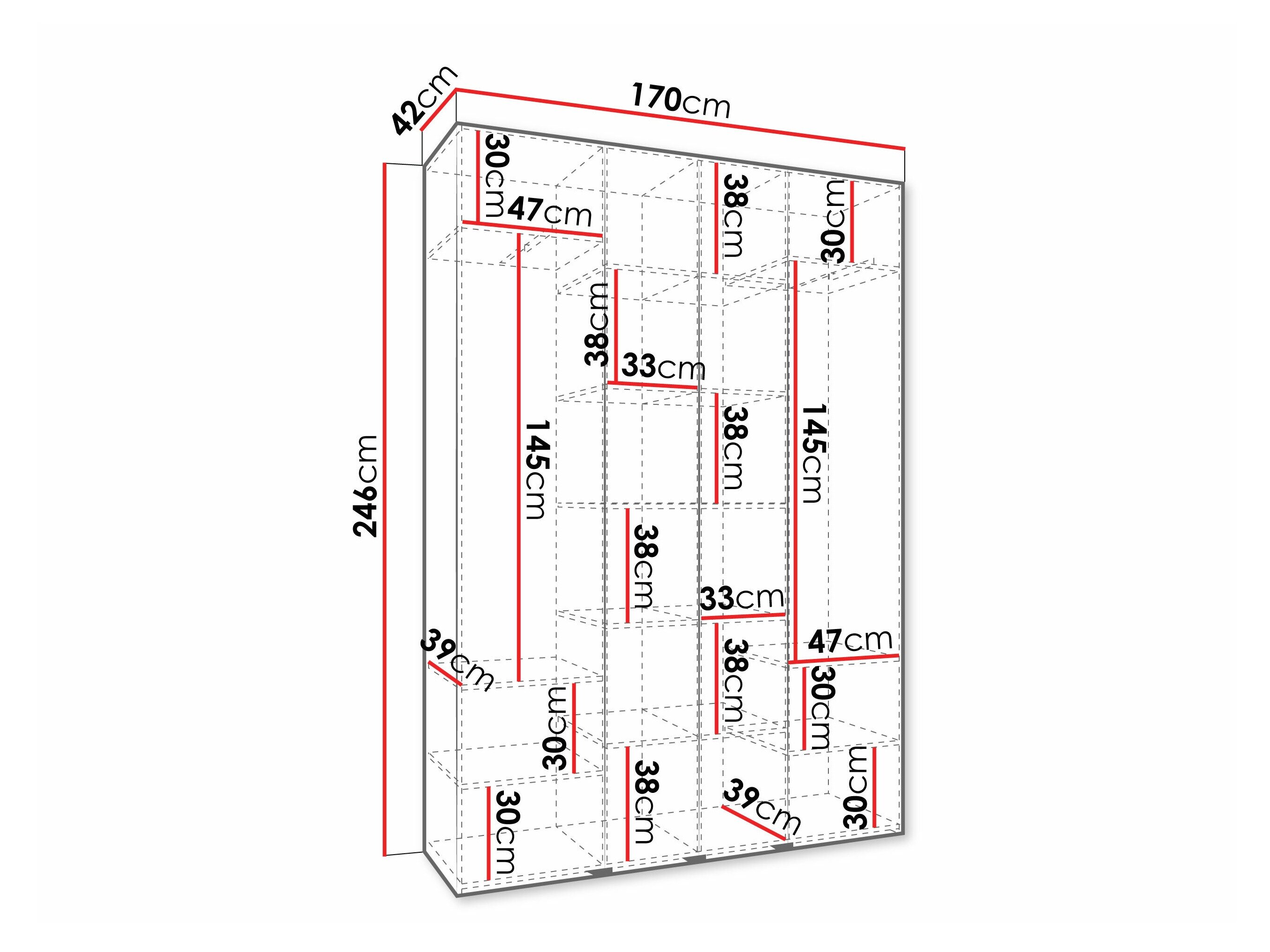 Garderobeskab Hartford 570 (Hvid)