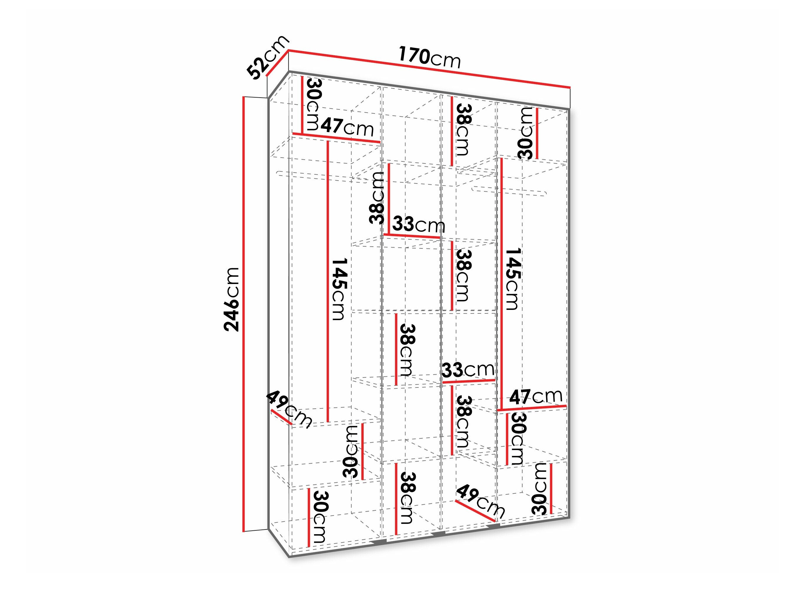 Garderobeskab Hartford 570 (Hvid)