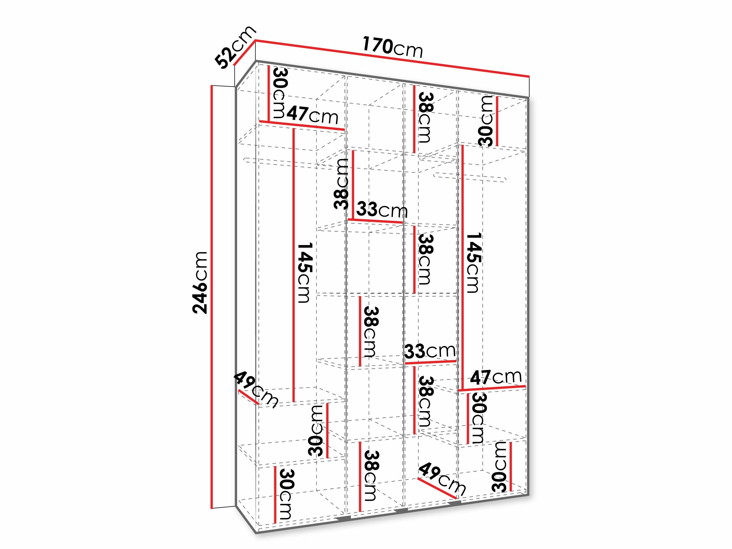 Garderobeskab Hartford 570 (Hvid)