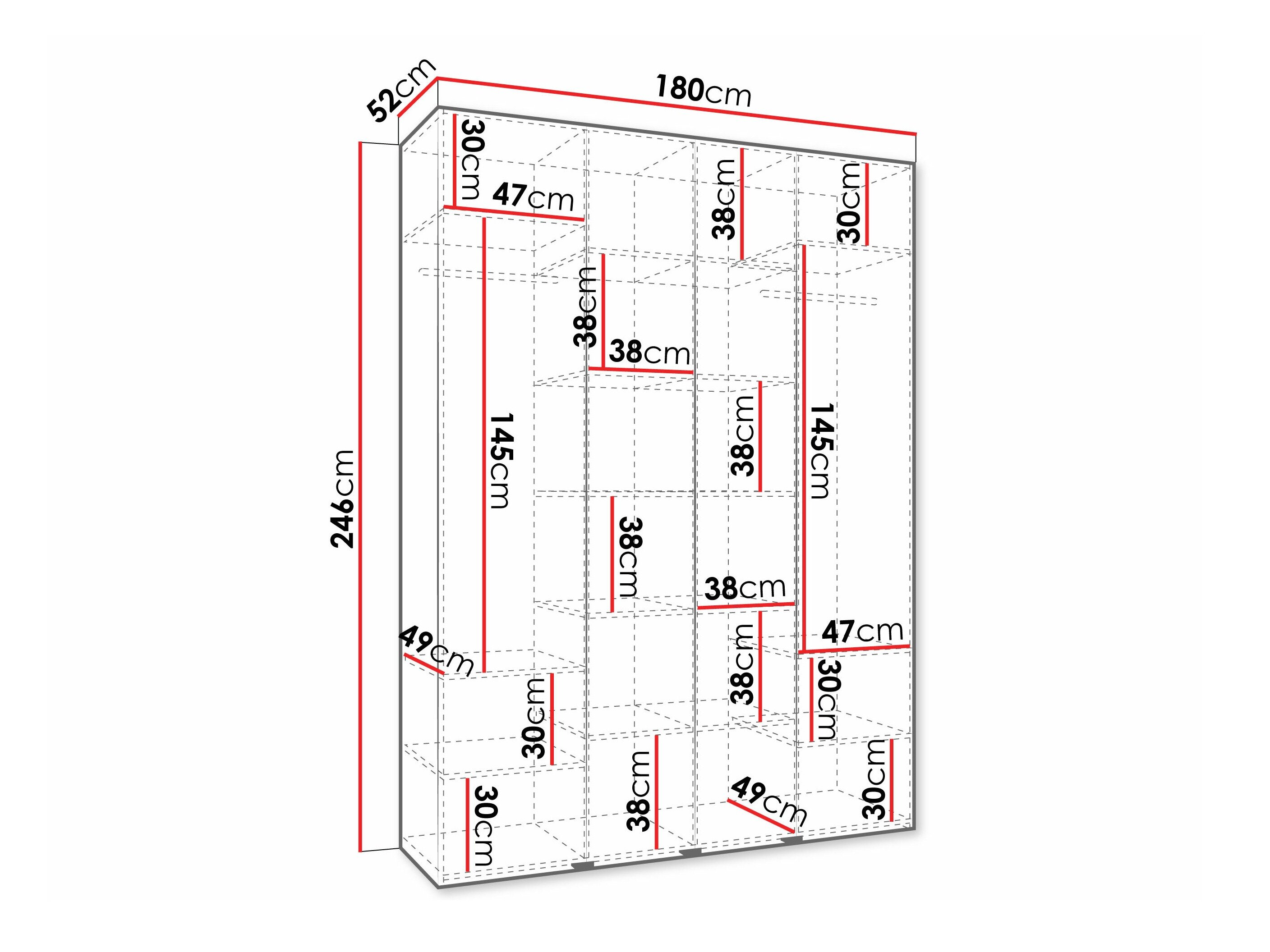Garderobeskab Hartford 570 (Hvid)