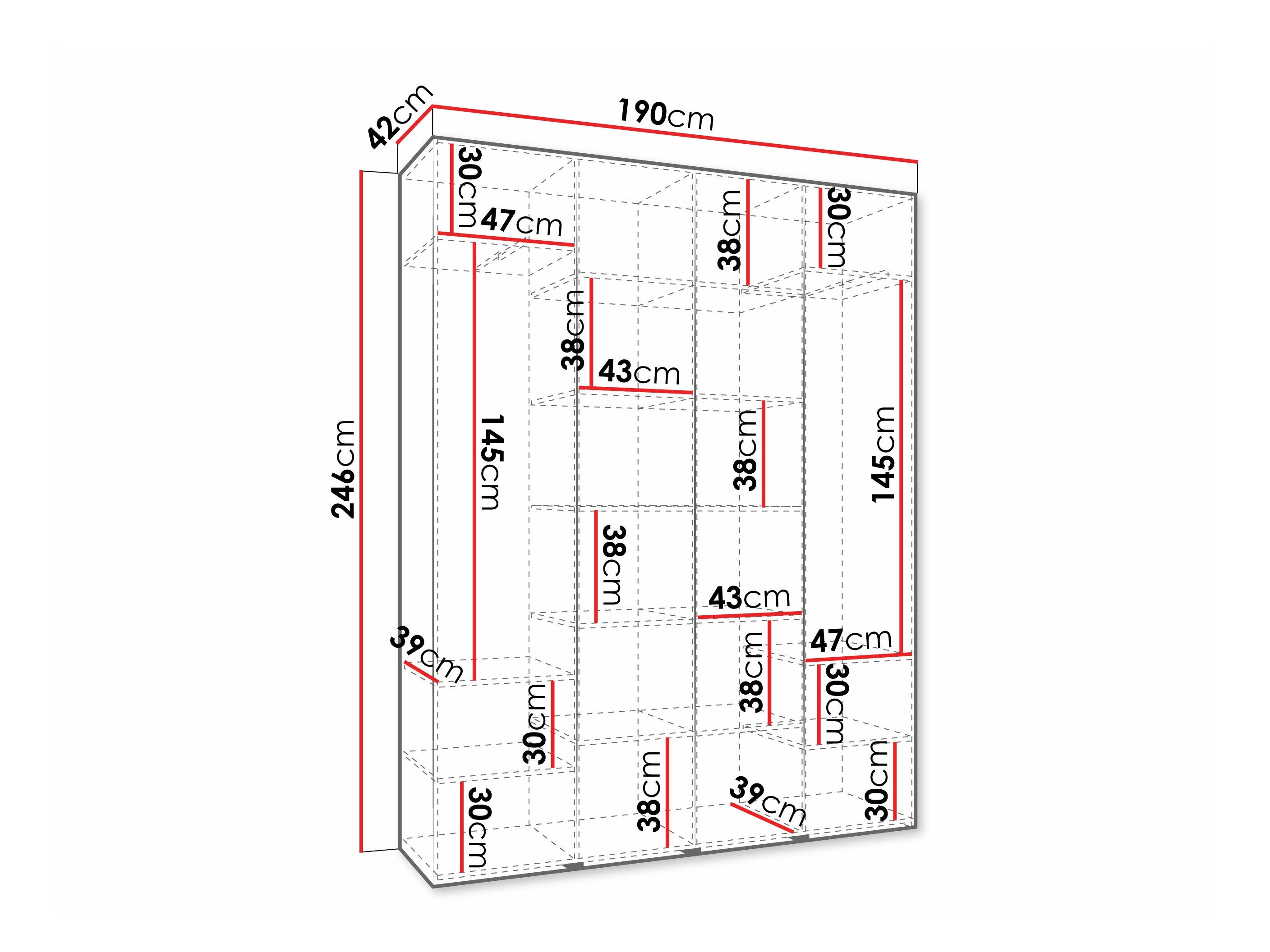Garderobeskab Hartford 570 (Hvid)