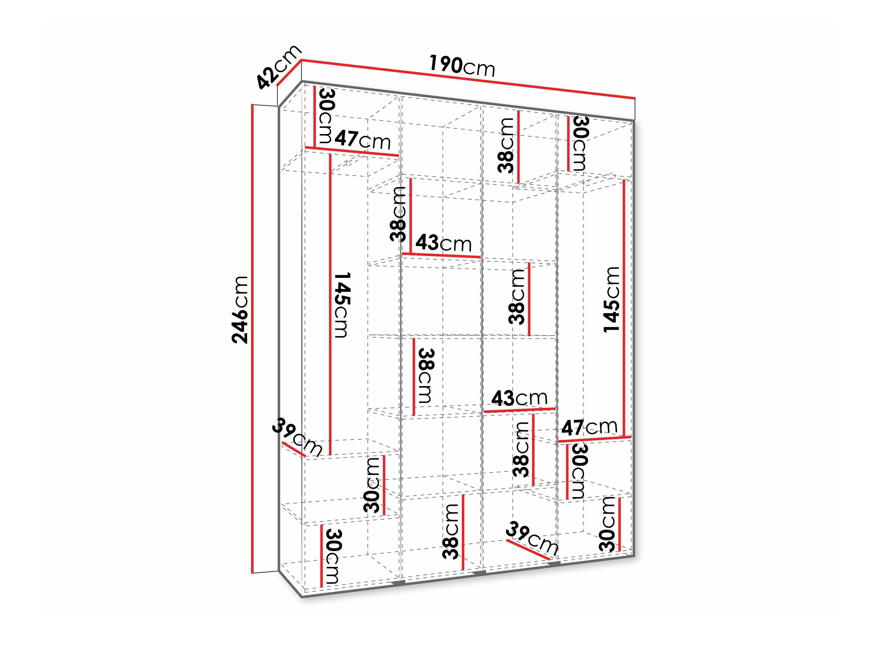 Garderobeskab Hartford 570 (Hvid)