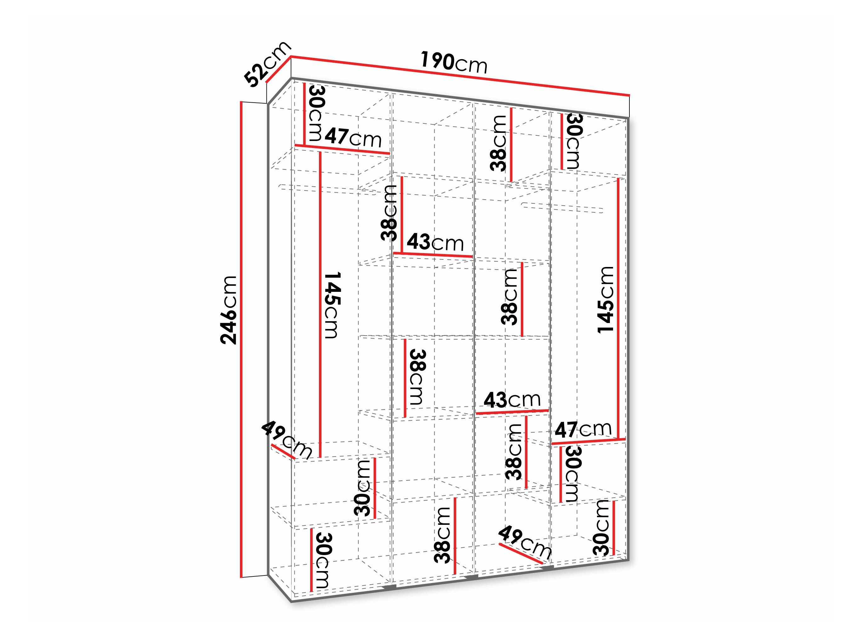 Garderobeskab Hartford 570 (Hvid)