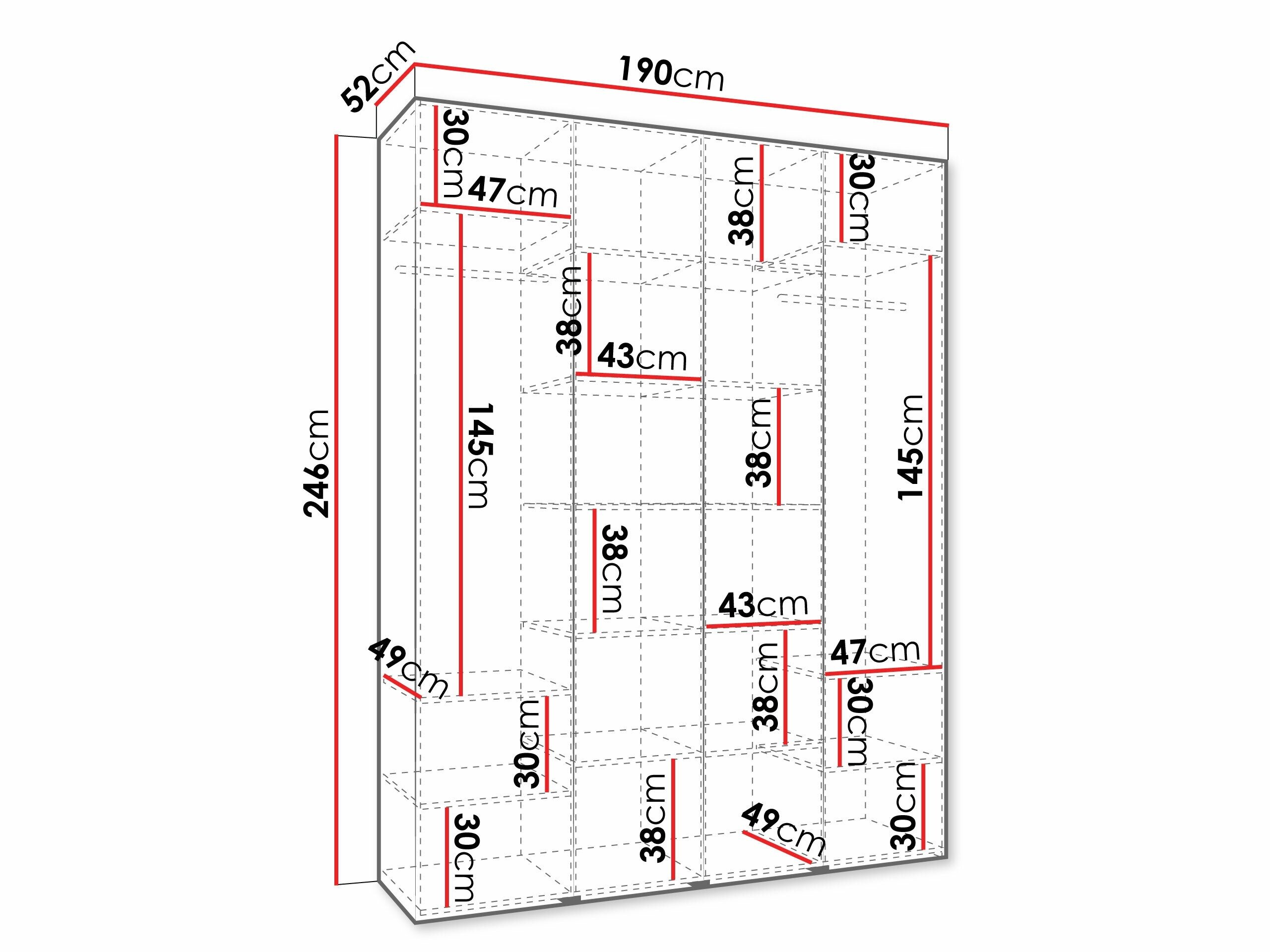 Garderobeskab Hartford 570 (Hvid)
