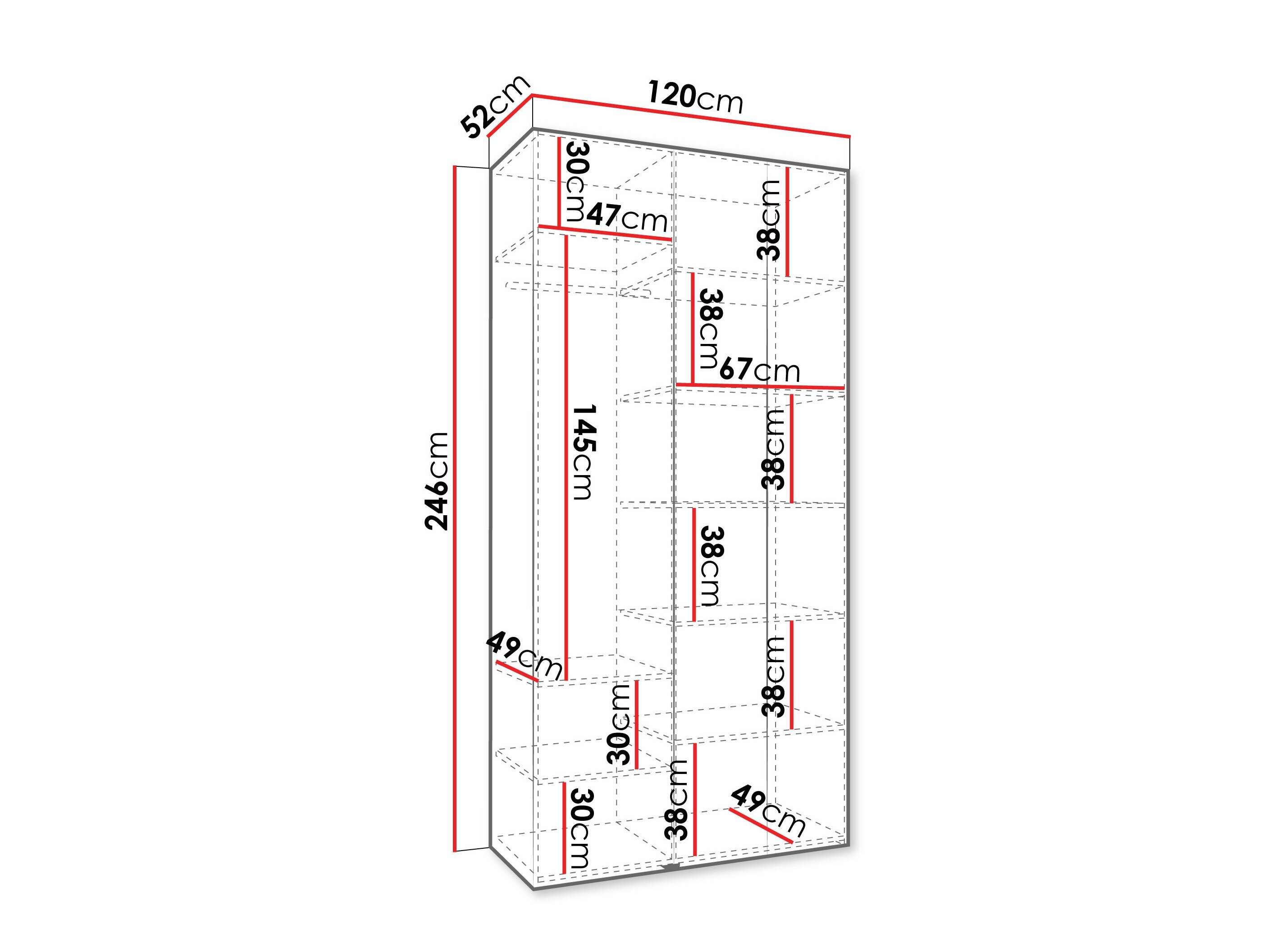 Garderobeskab Hartford 571 (Hvid)