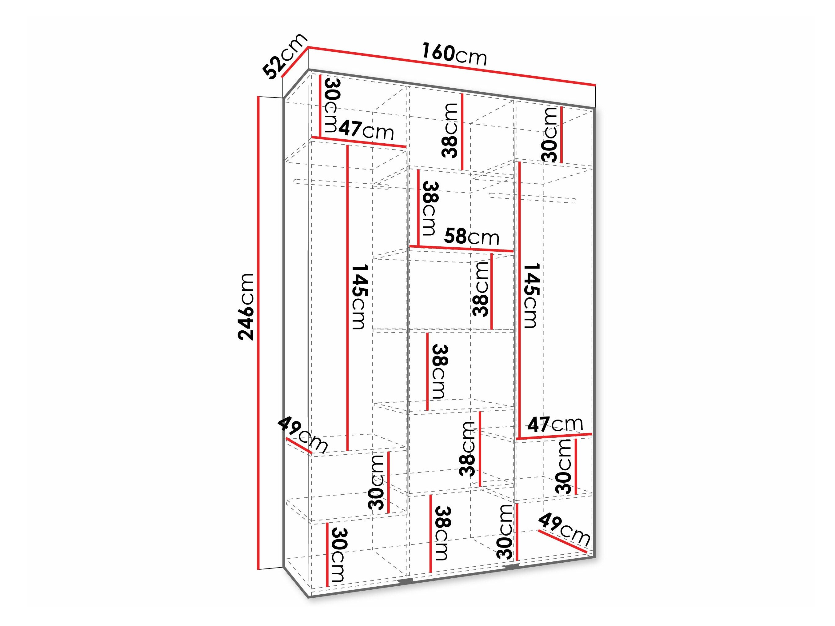 Garderobeskab Hartford 571 (Hvid)