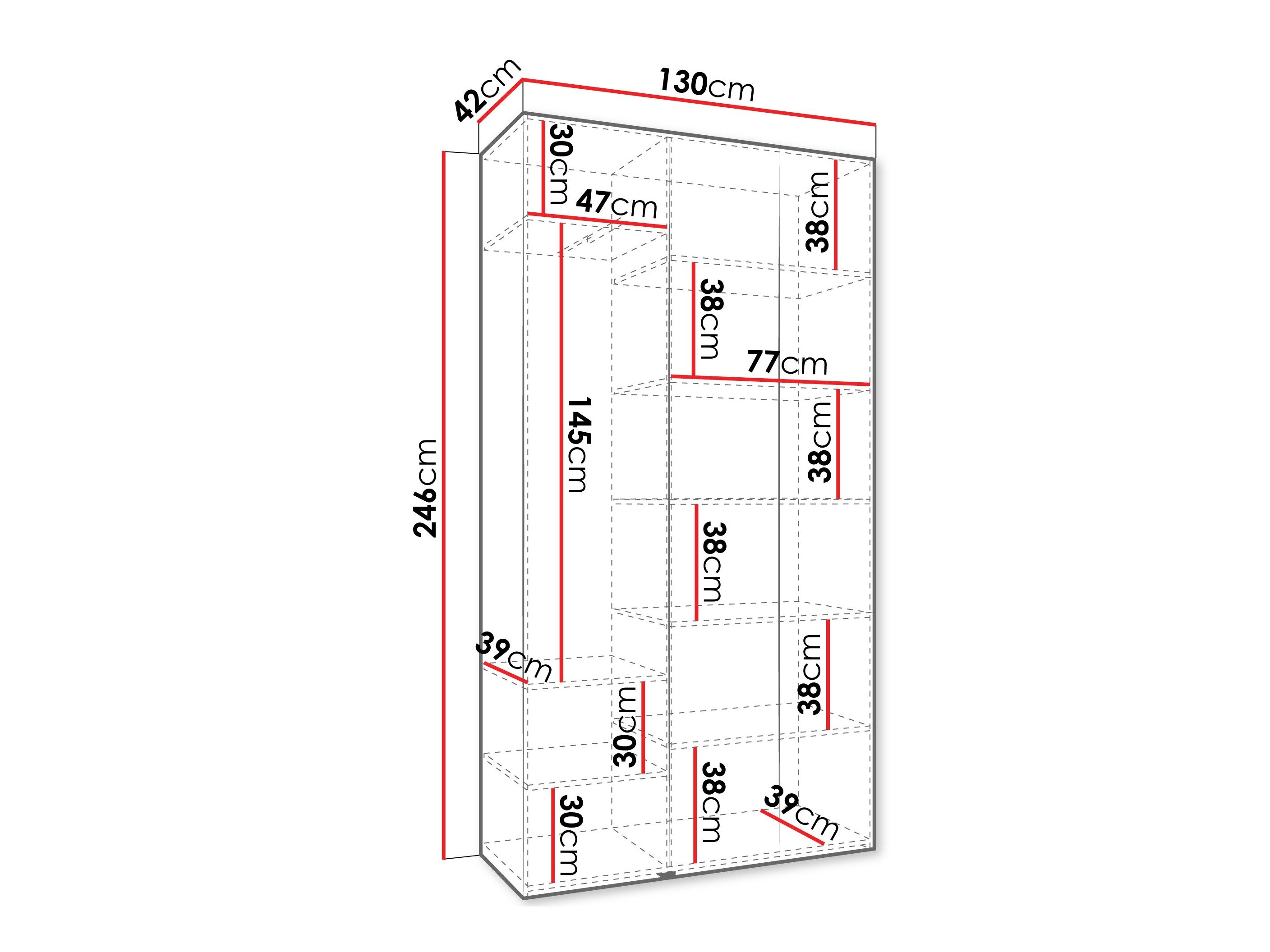 Garderobeskab Hartford 571 (Hvid)