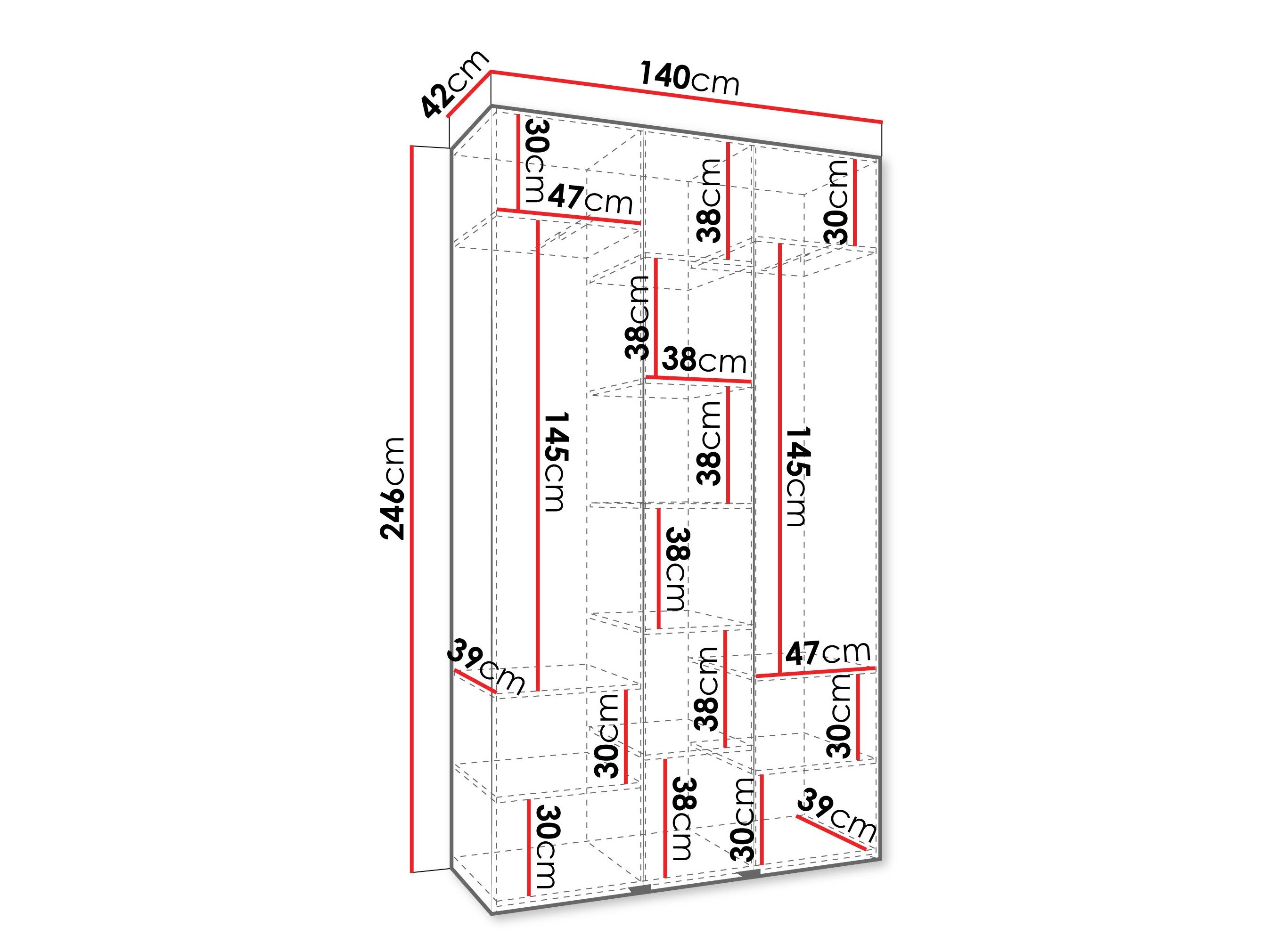 Garderobeskab Hartford 571 (Hvid)