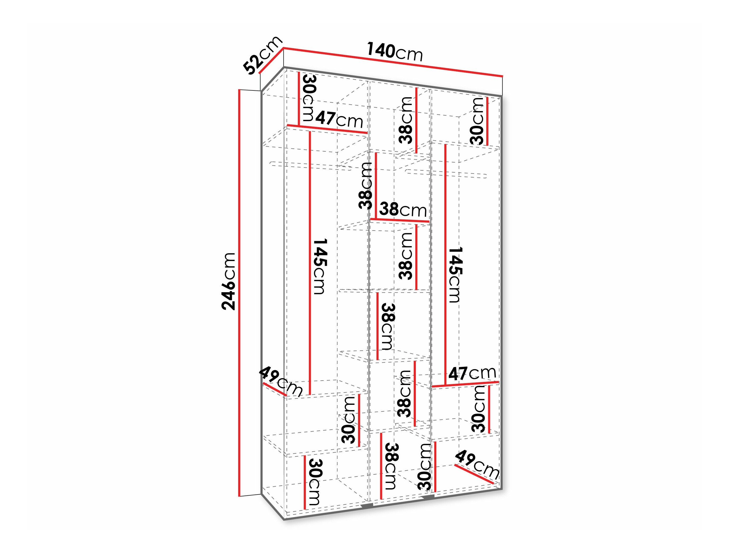 Garderobeskab Hartford 571 (Hvid)