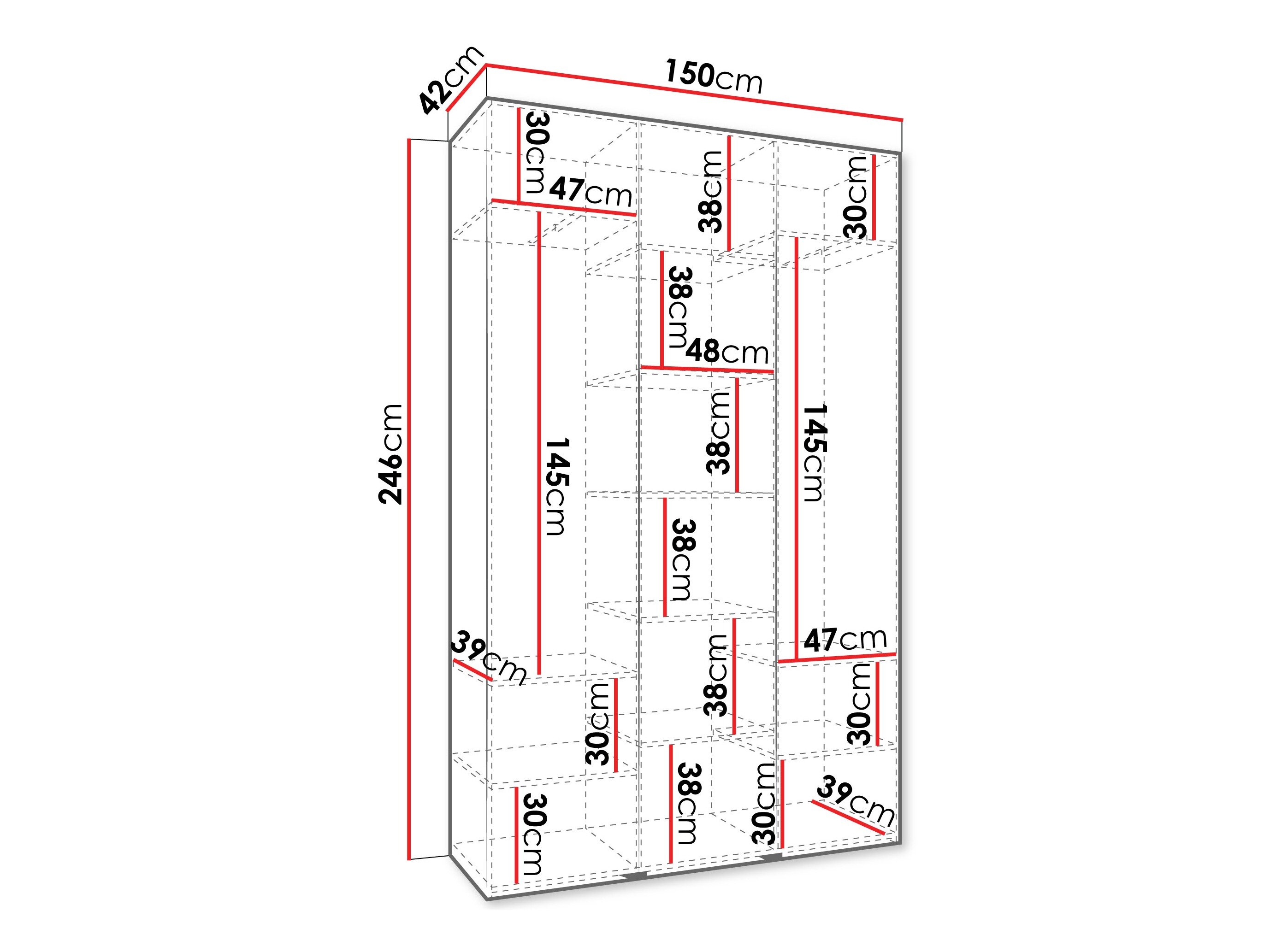 Garderobeskab Hartford 571 (Hvid)