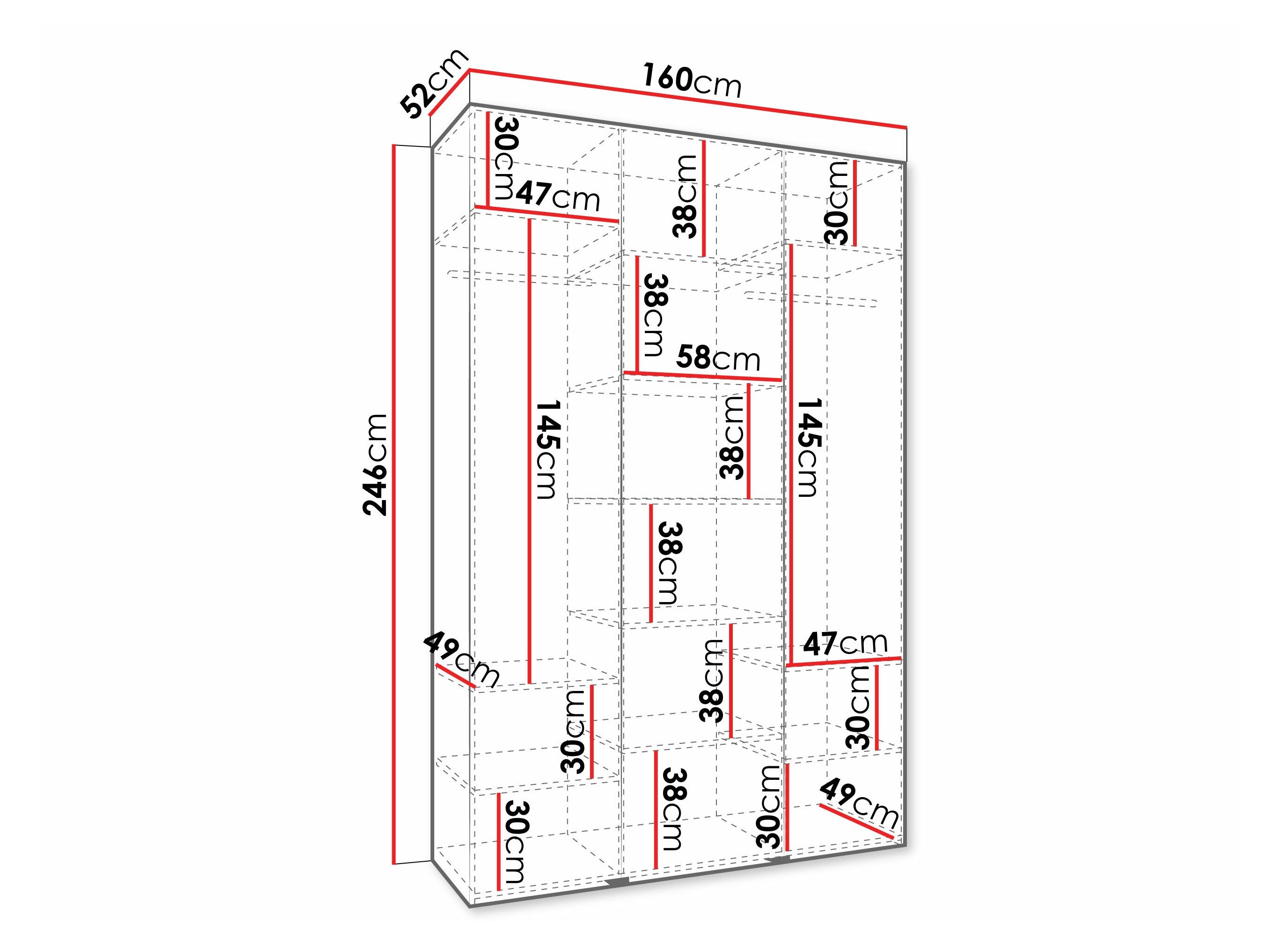 Garderobeskab Hartford 571 (Hvid)