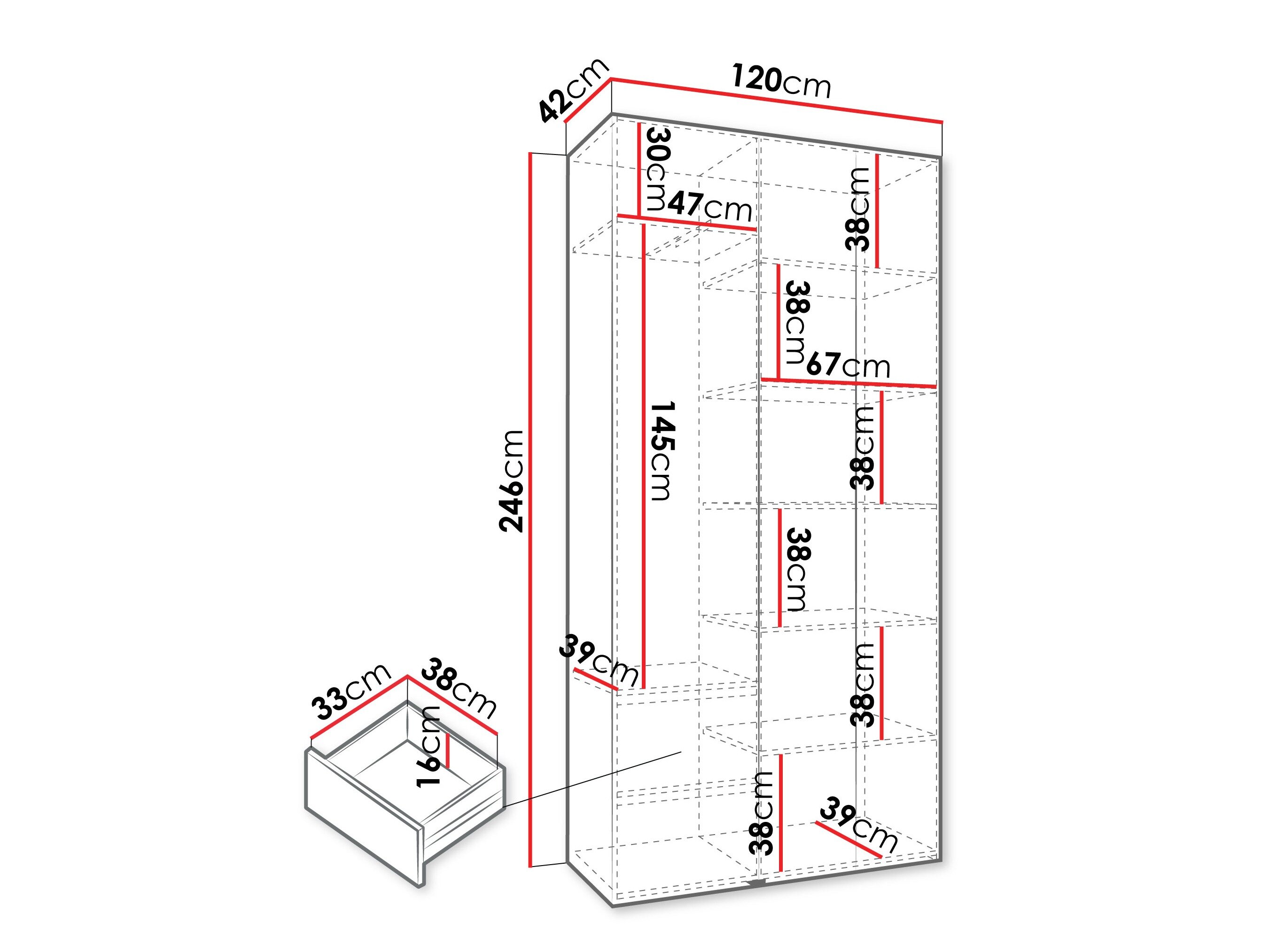 Garderobeskab Hartford 571 (Kashmir)