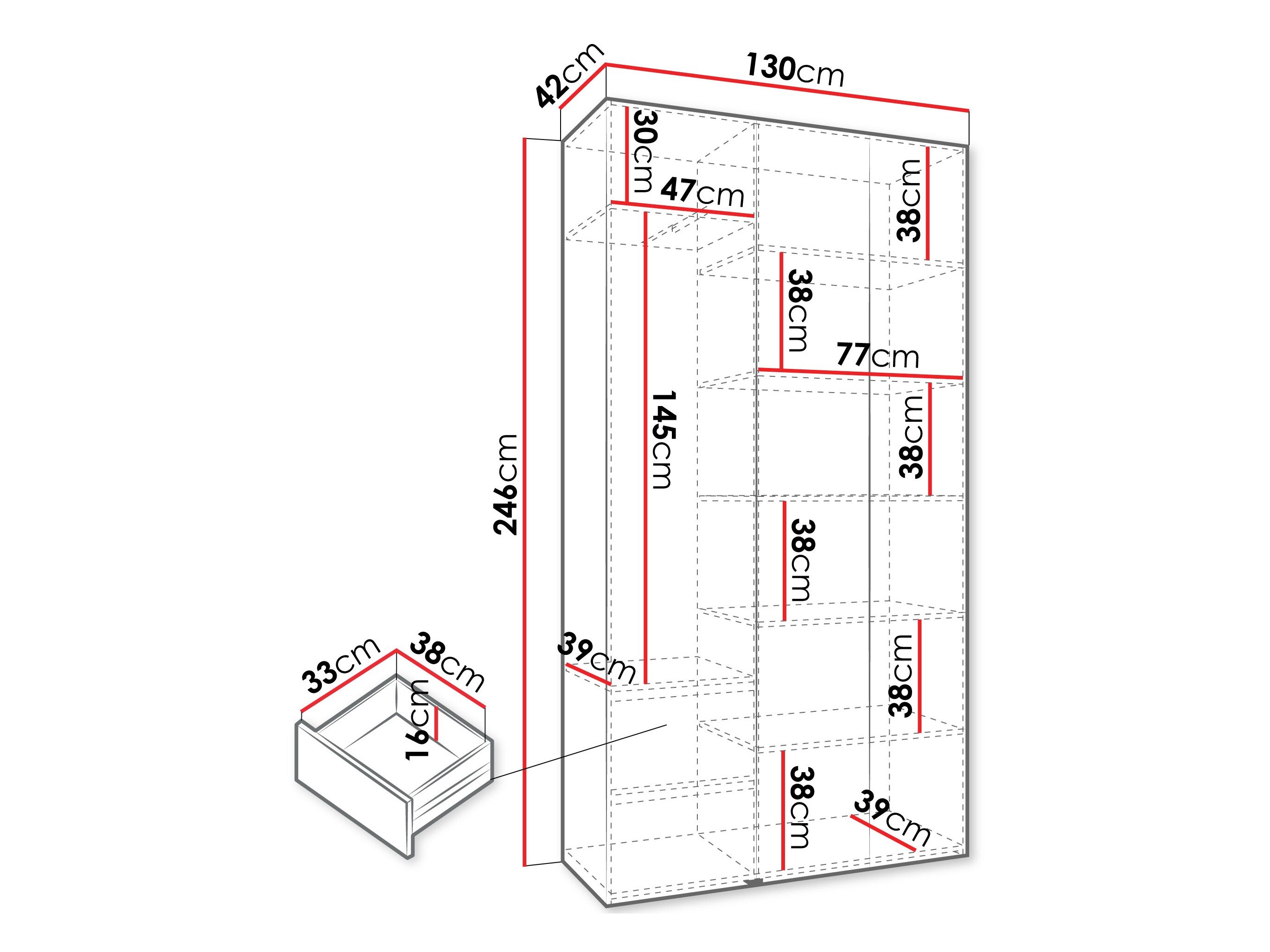Garderobeskab Hartford 571 (Kashmir)