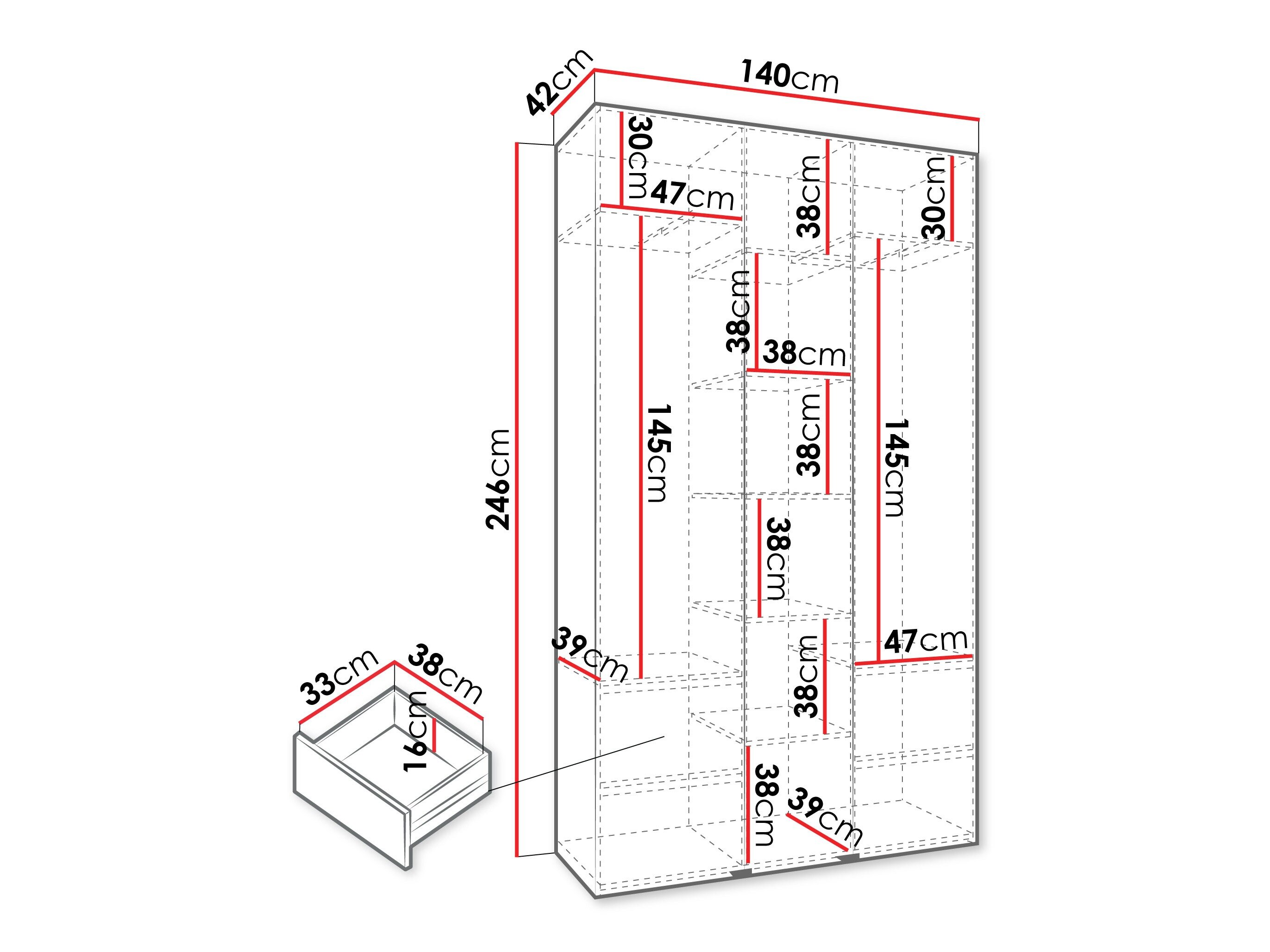 Garderobeskab Hartford 571 (Kashmir)