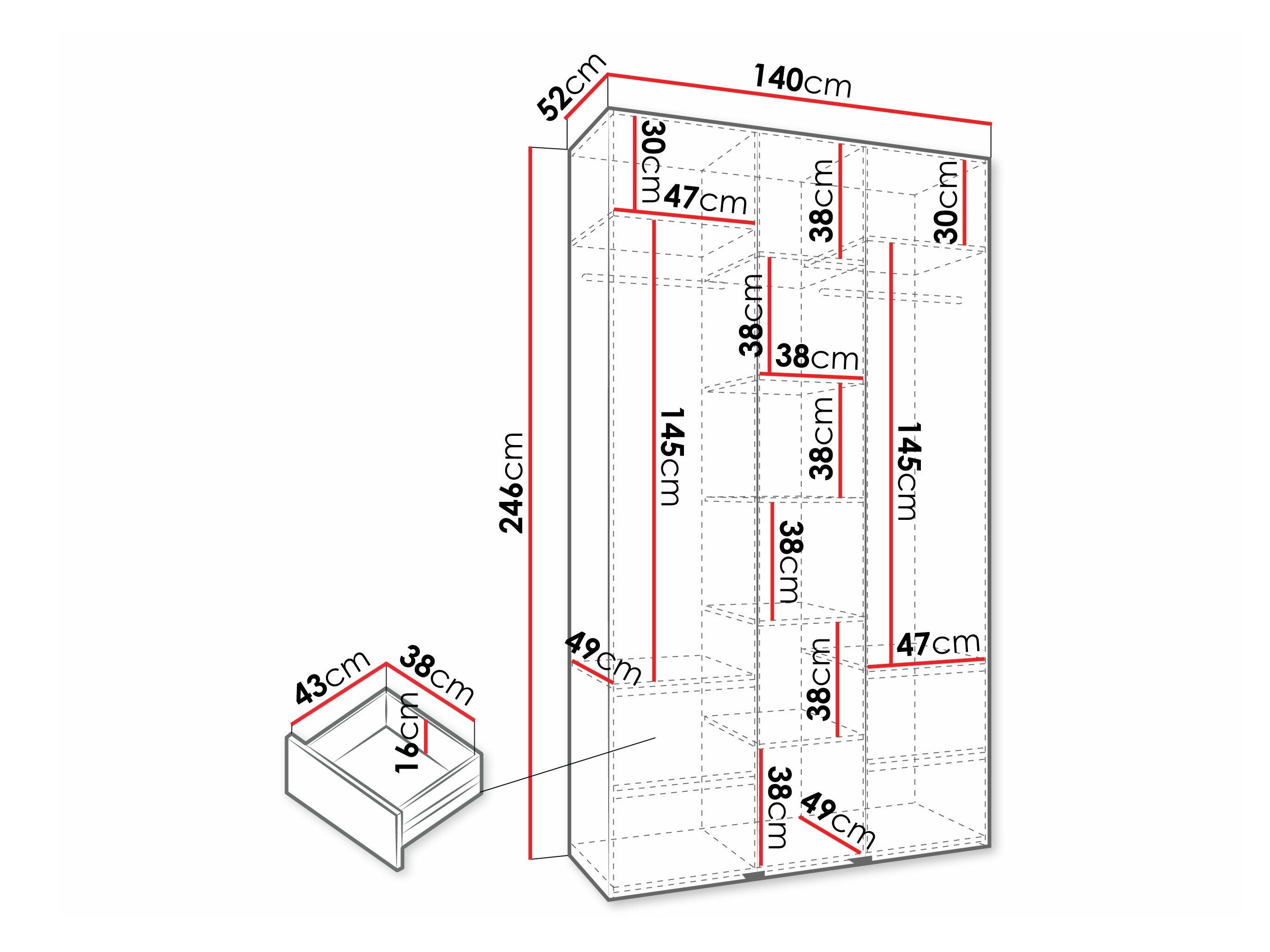 Garderobeskab Hartford 571 (Kashmir)