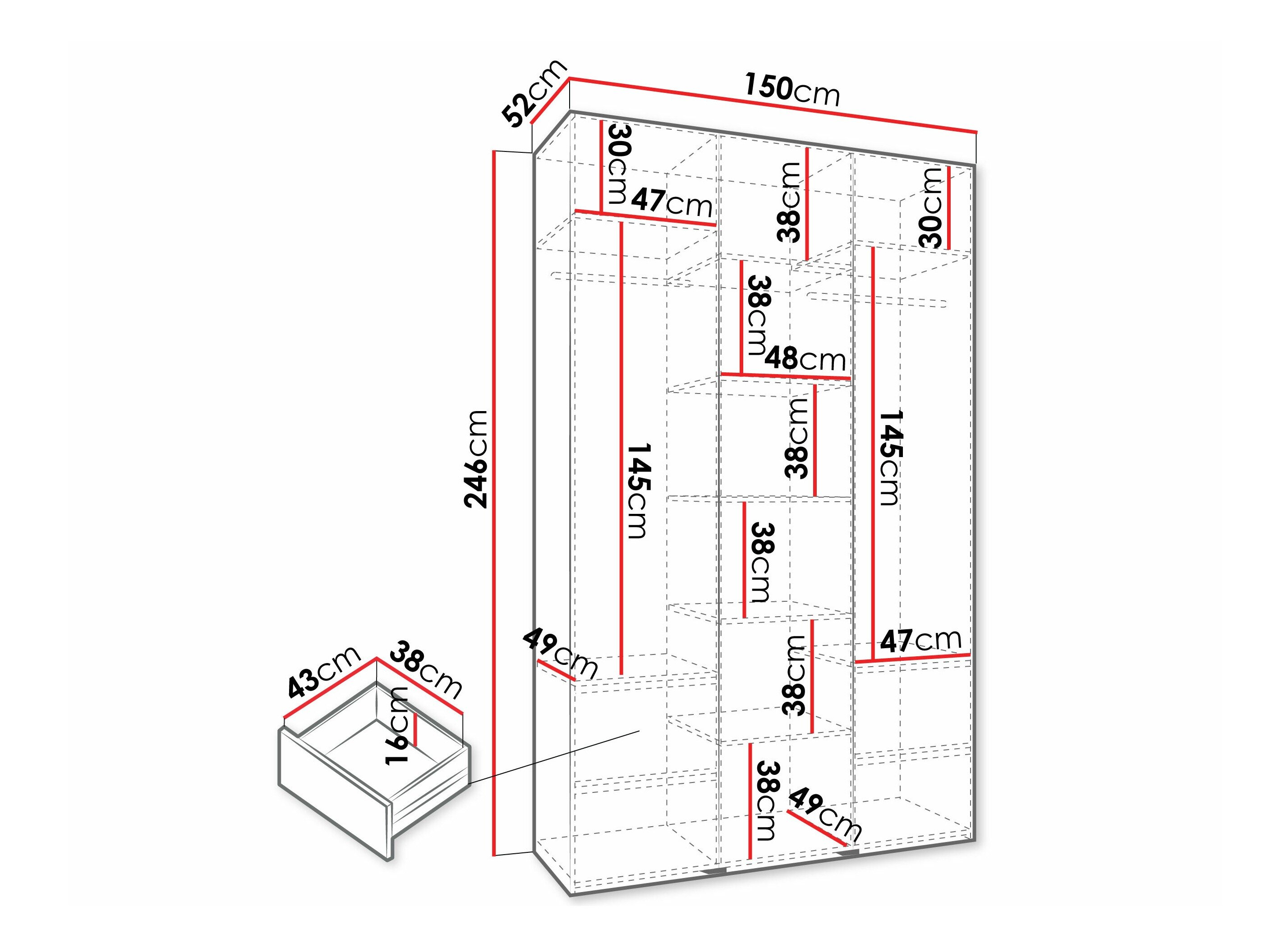 Garderobeskab Hartford 571 (Kashmir)