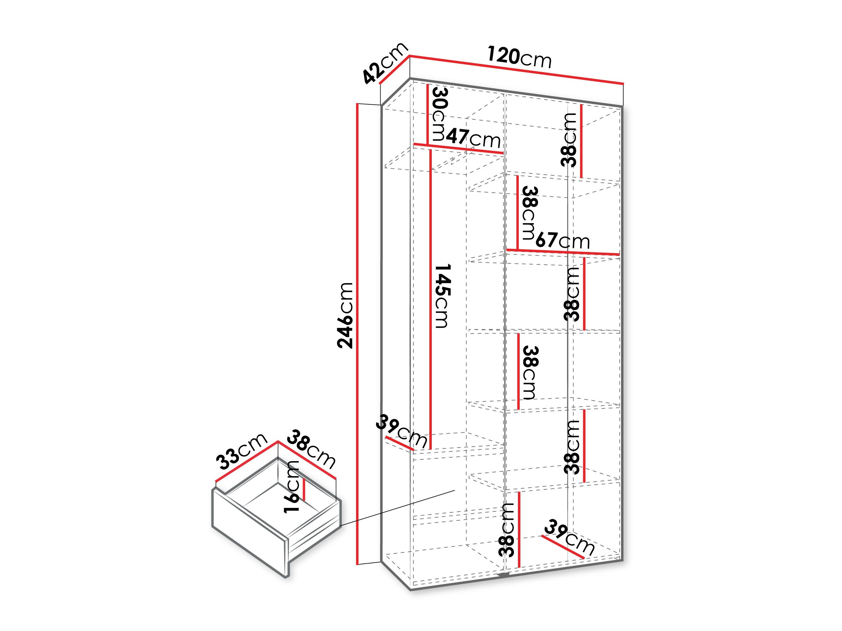 Garderobeskab Hartford 571 (Kashmir)