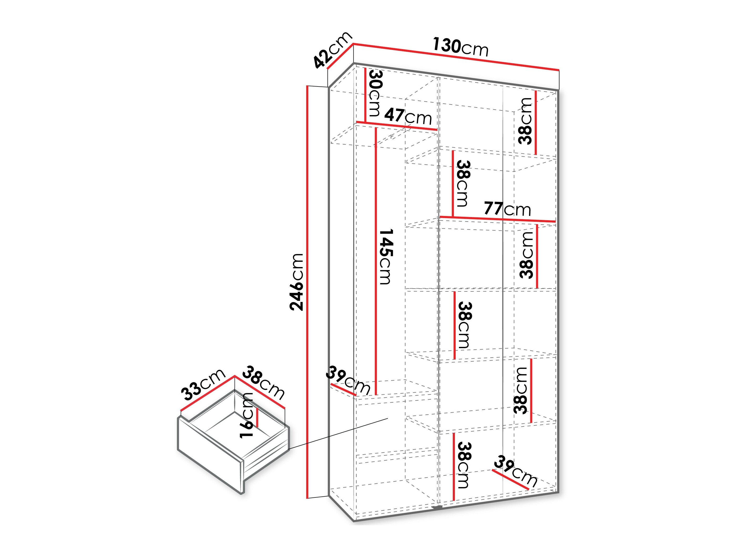 Garderobeskab Hartford 571 (Kashmir)