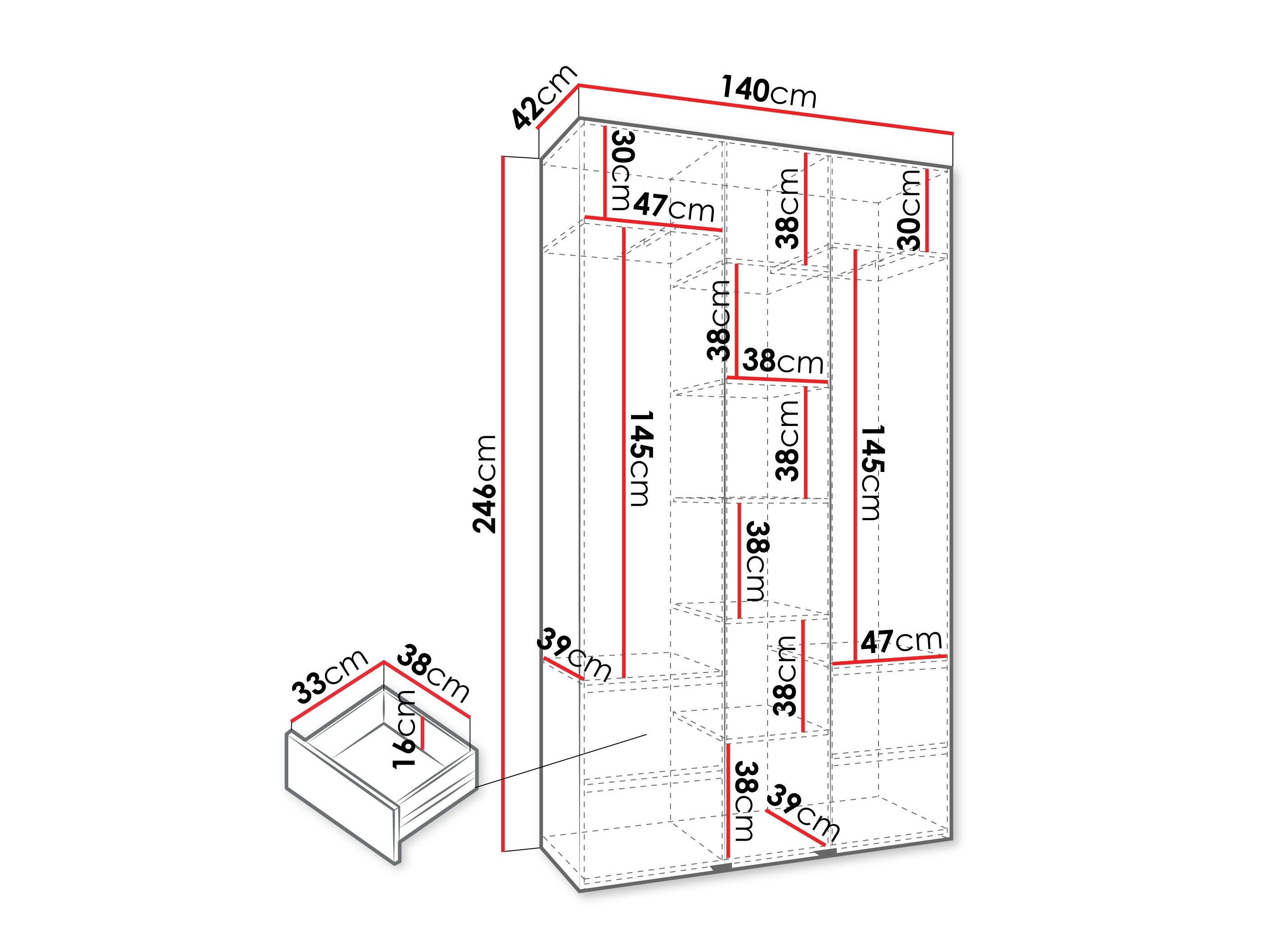 Garderobeskab Hartford 571 (Kashmir)