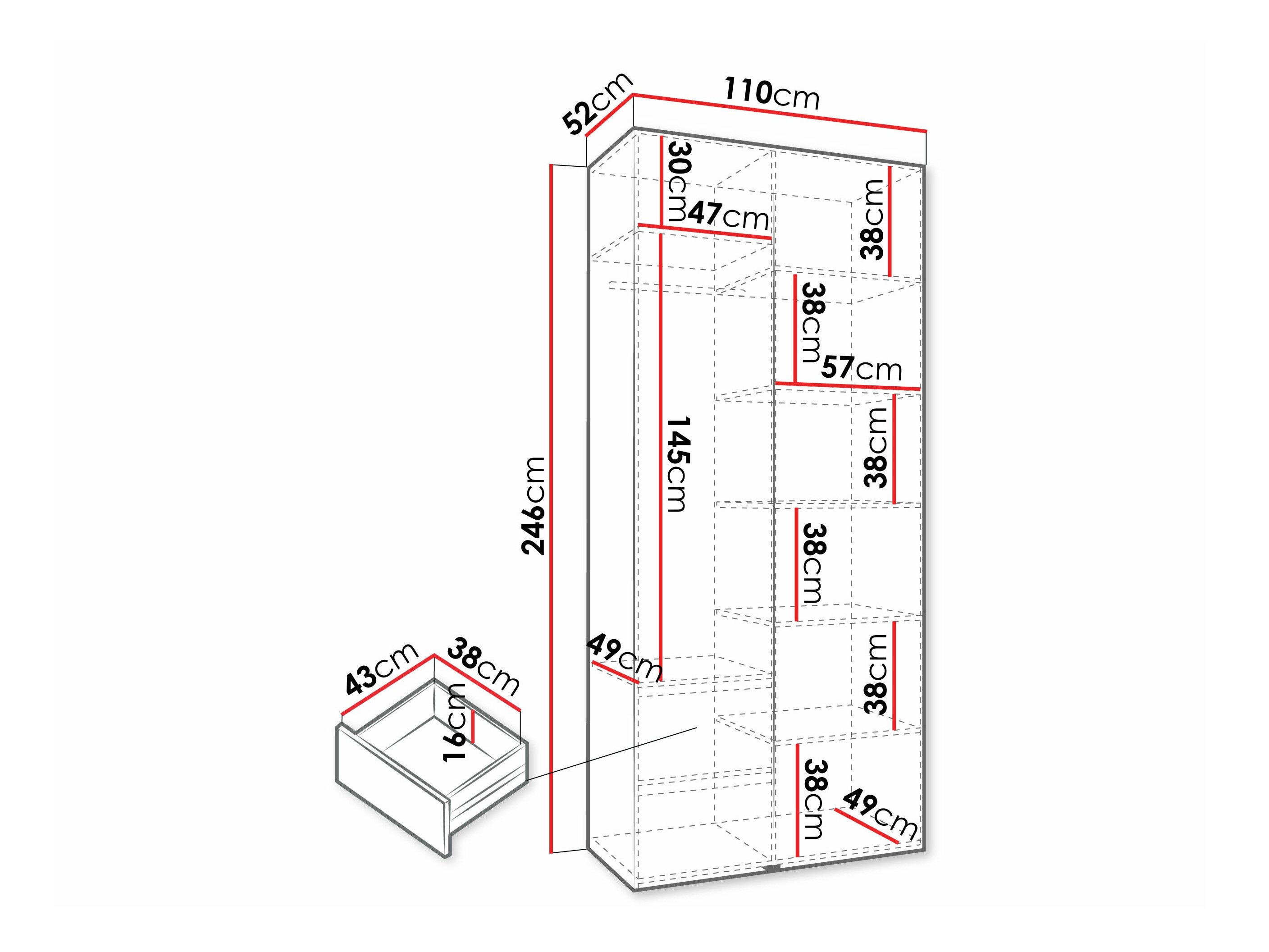 Garderobeskab Hartford 572 (Hvid)