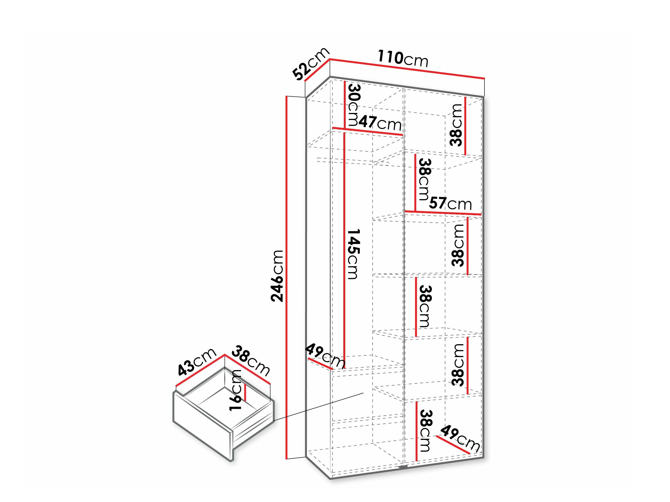 Garderobeskab Hartford 572 (Hvid)