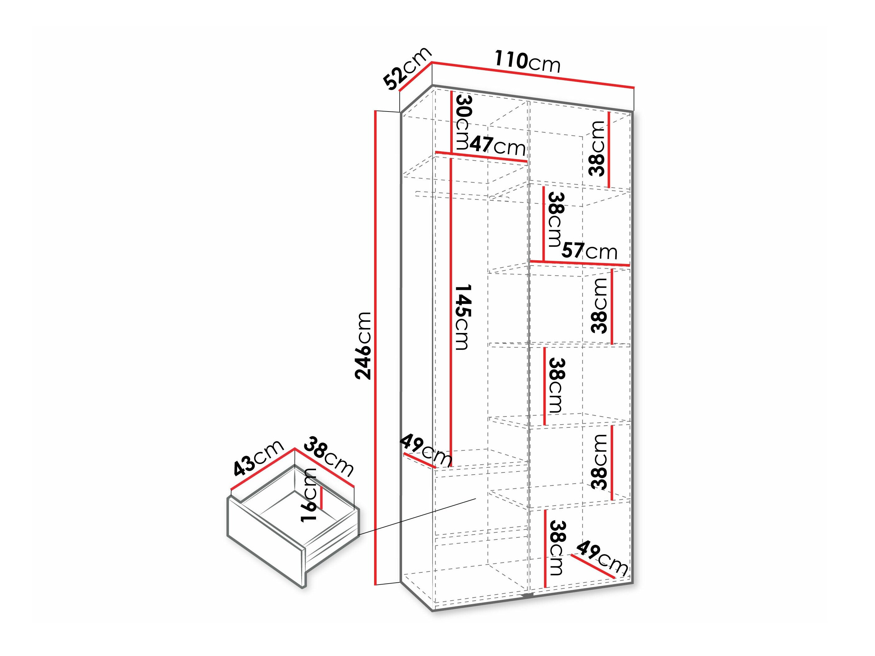 Garderobeskab Hartford 572 (Kashmir)