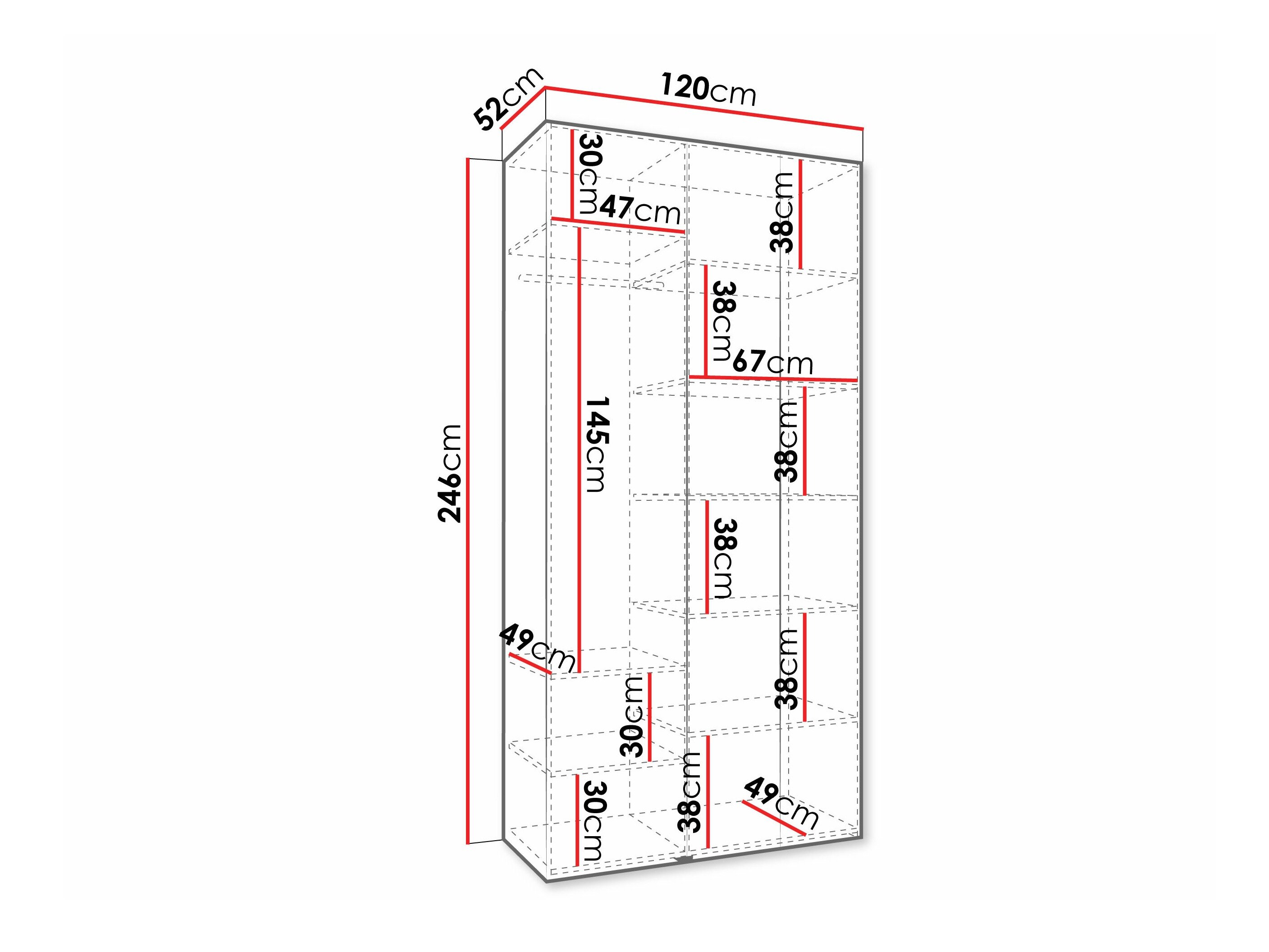 Garderobeskab Hartford 573 (Hvid)