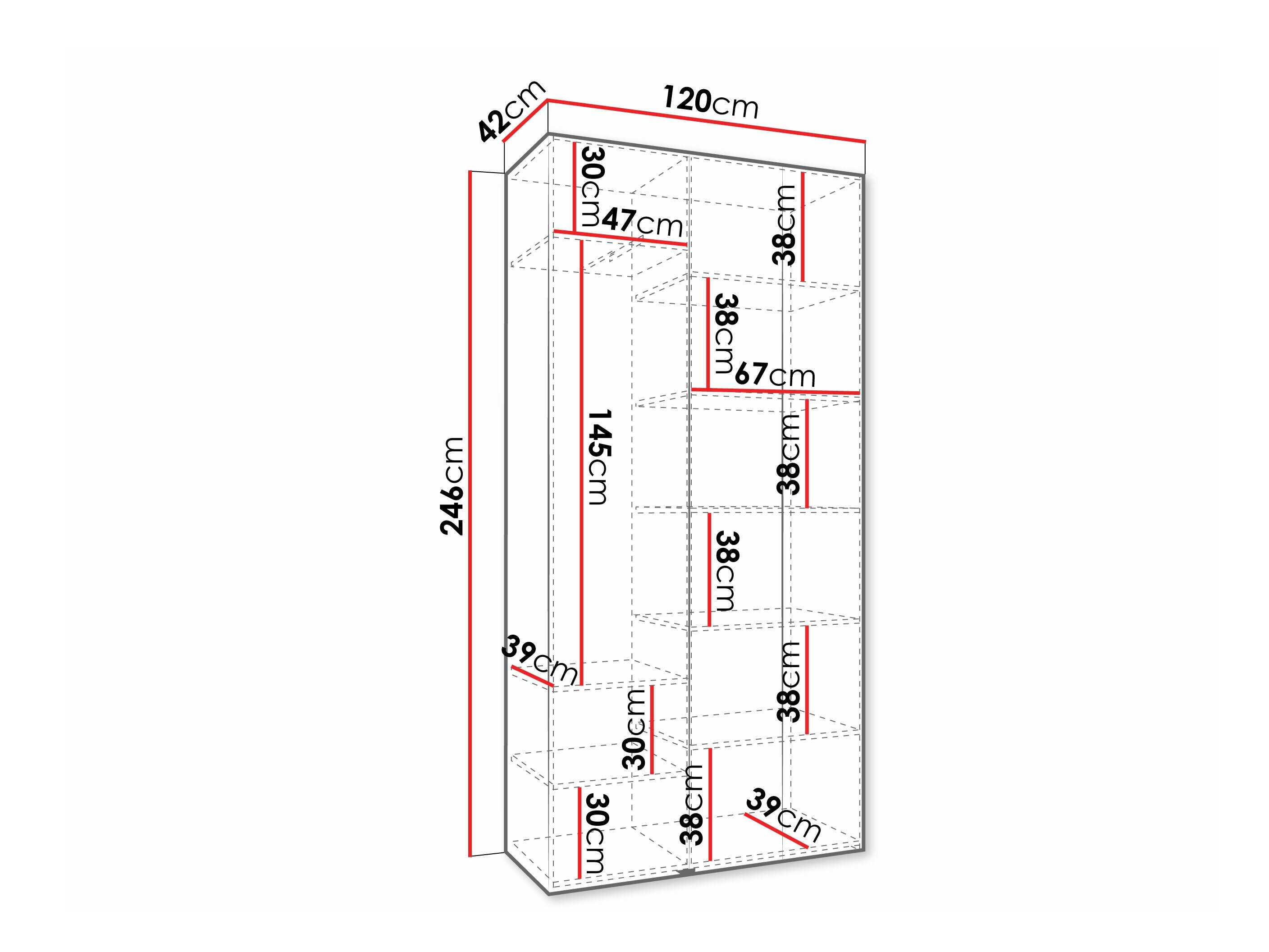 Garderobeskab Hartford 573 (Hvid)