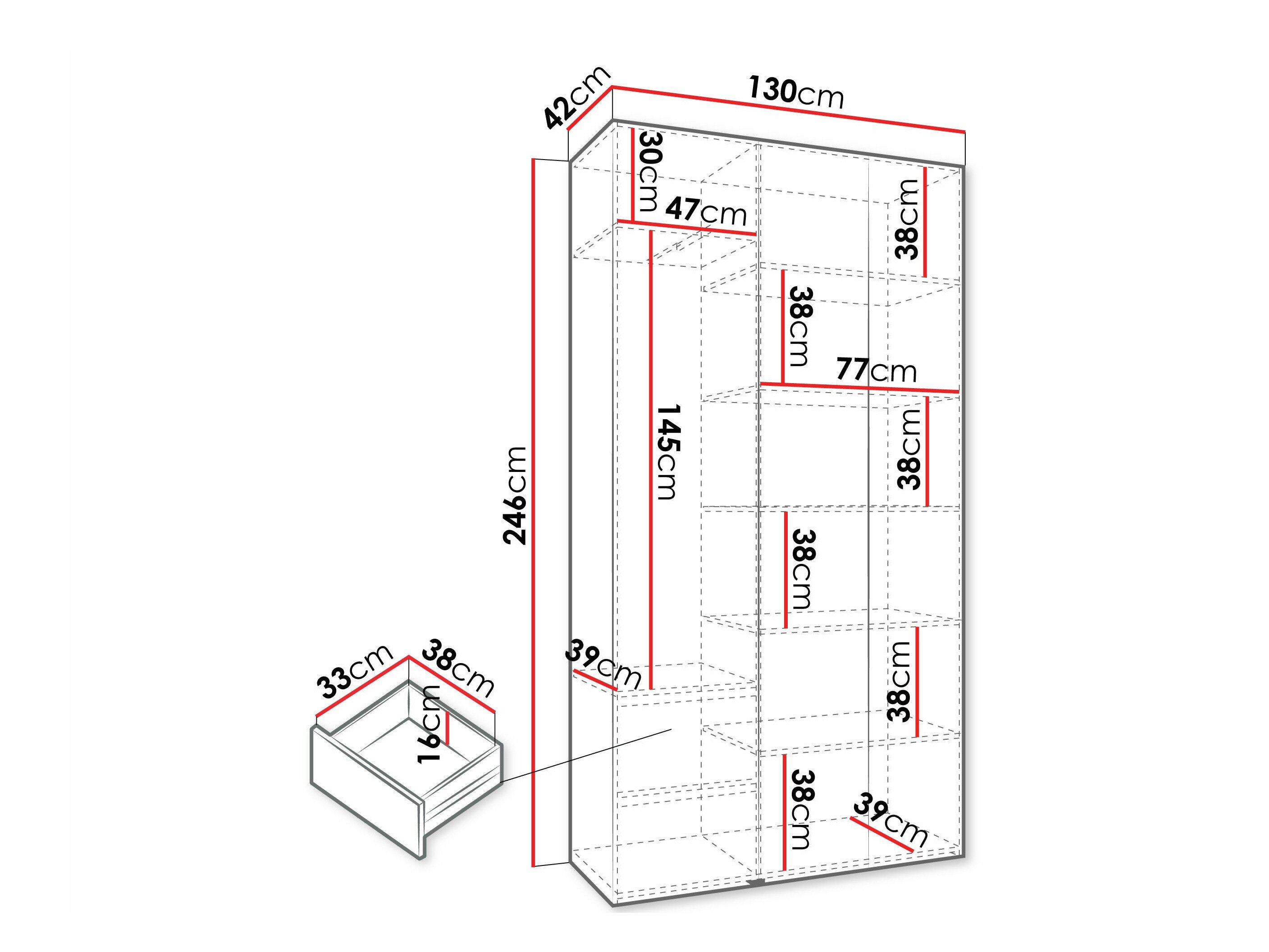 Garderobeskab Hartford 573 (Hvid)