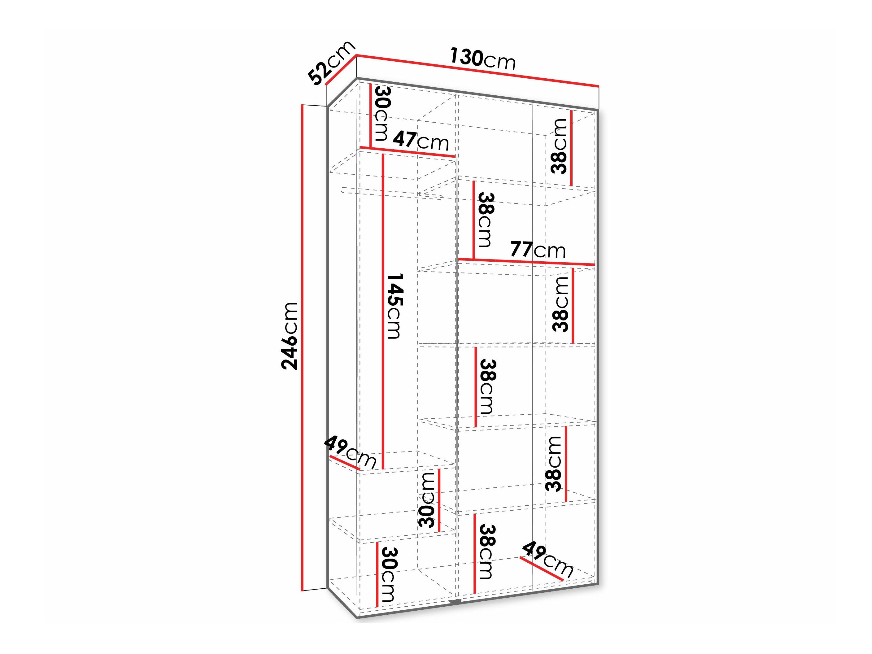 Garderobeskab Hartford 573 (Hvid)