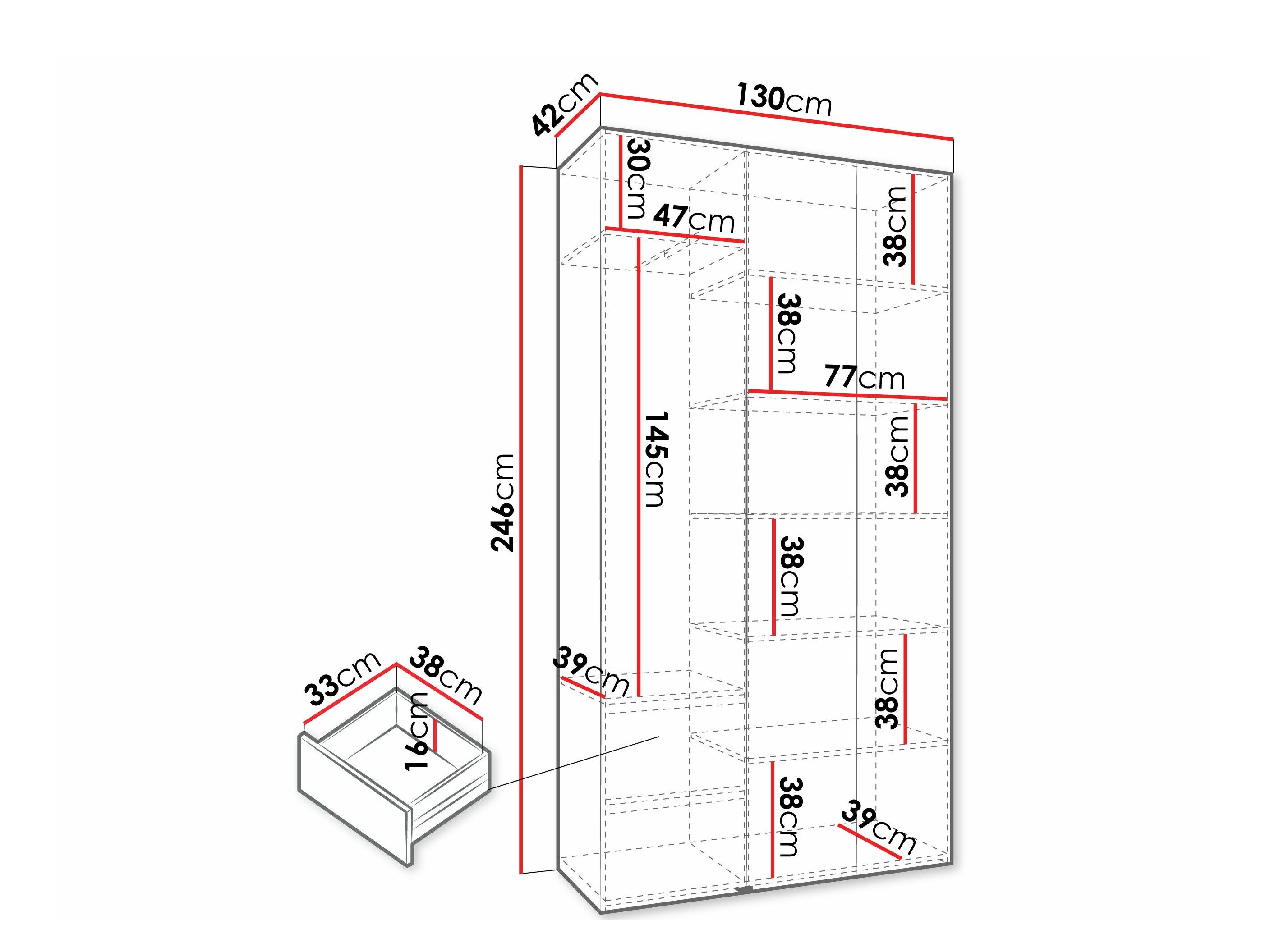 Garderobeskab Hartford 573 (Hvid)