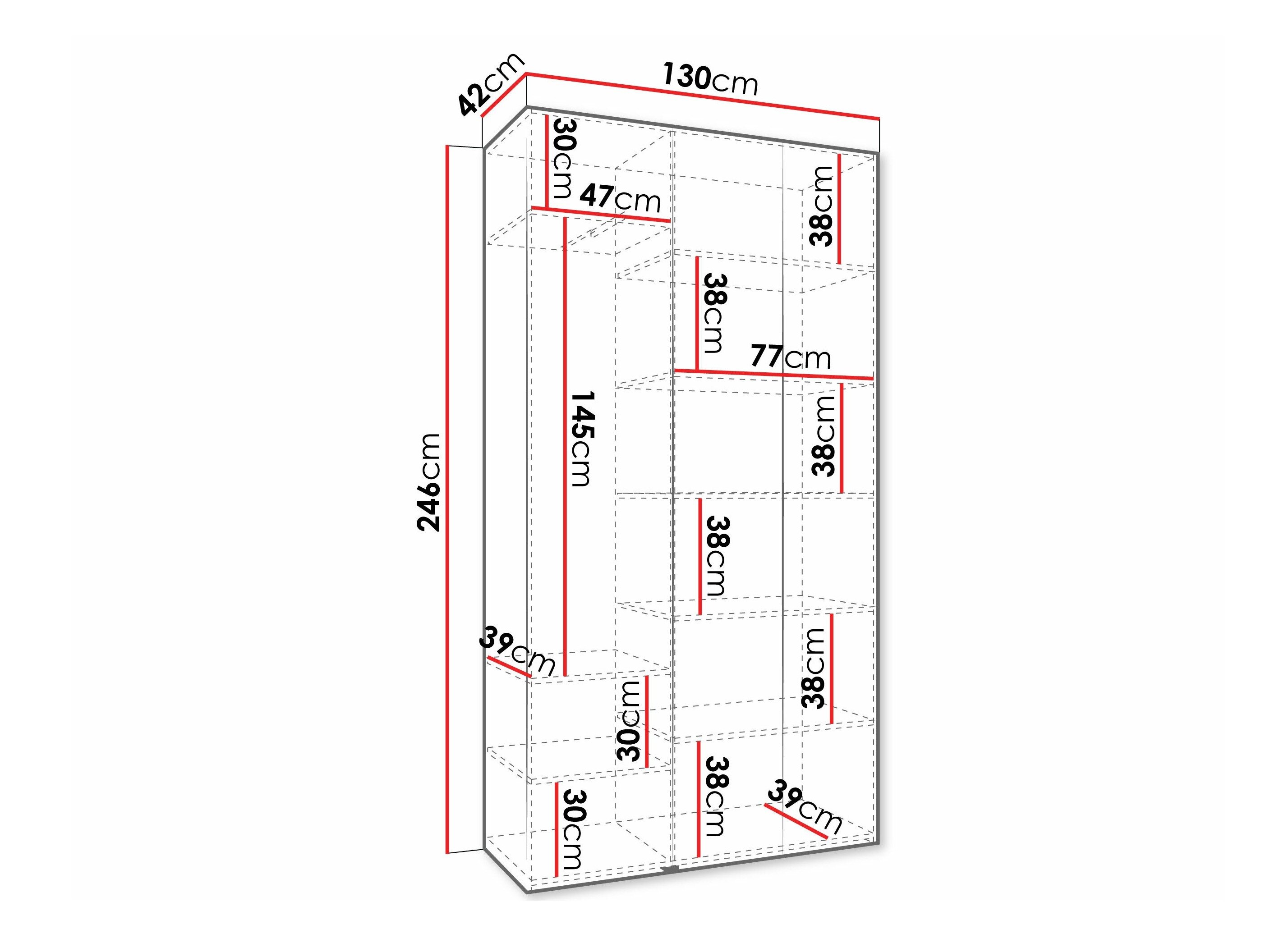 Garderobeskab Hartford 573 (Hvid)