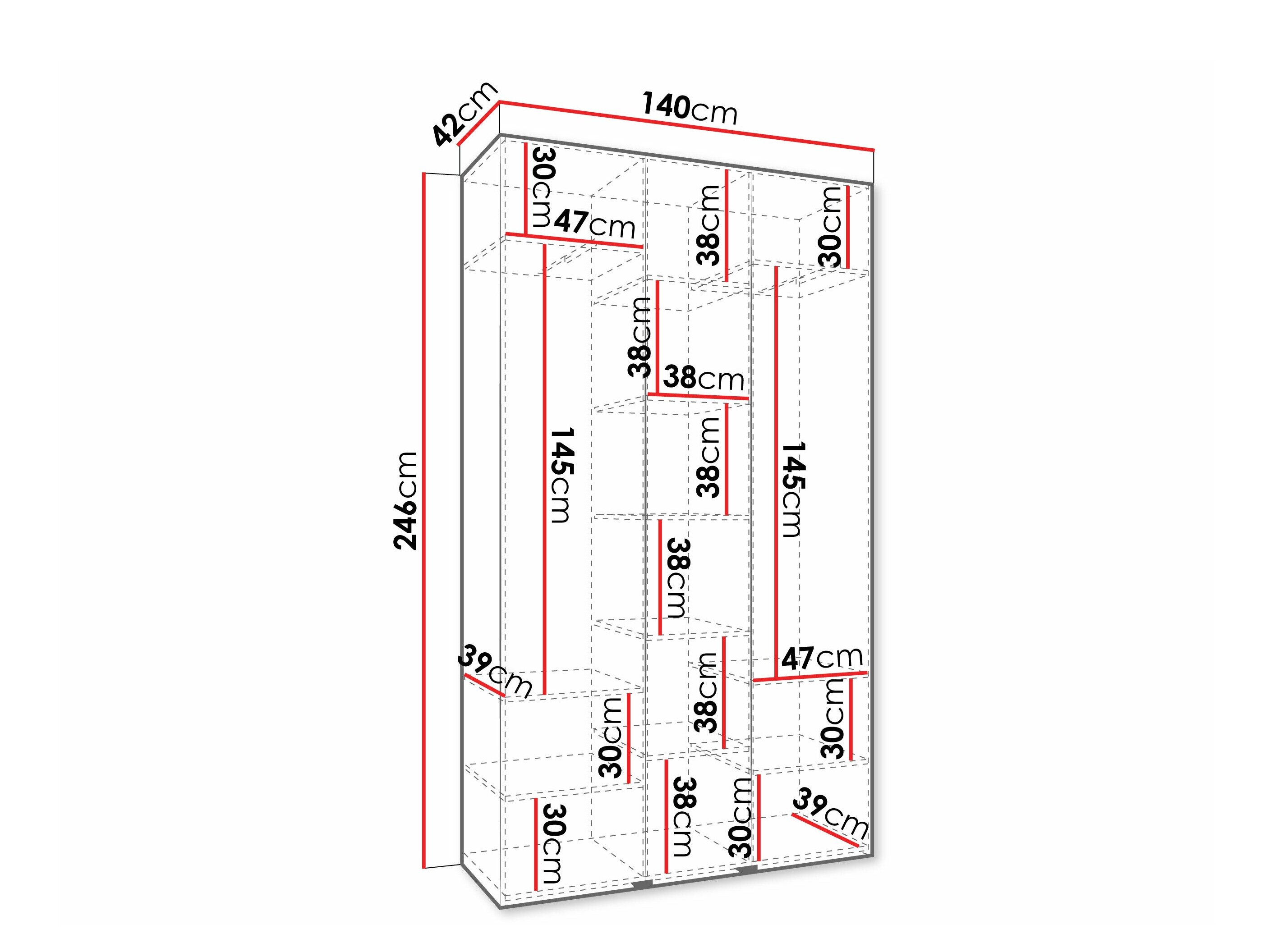 Garderobeskab Hartford 573 (Hvid)
