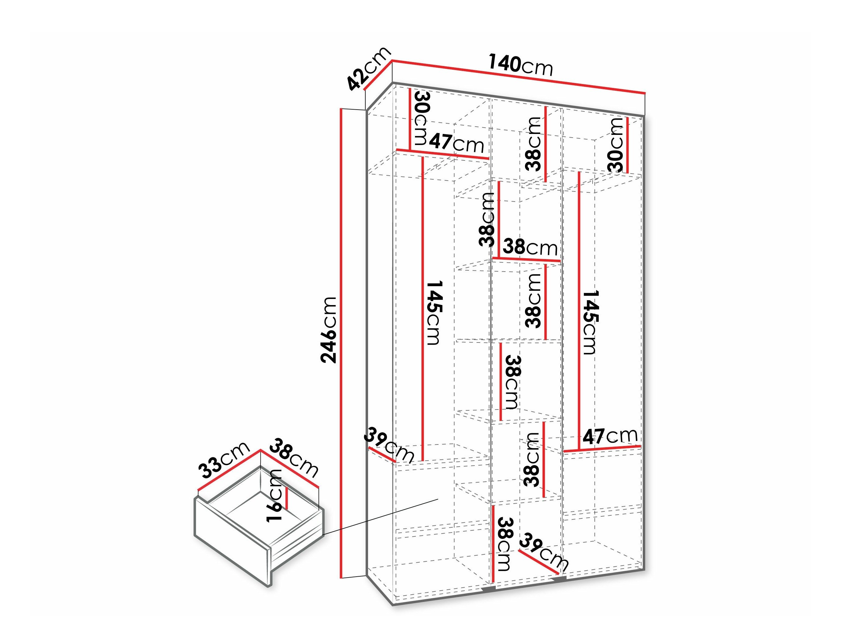 Garderobeskab Hartford 573 (Hvid)