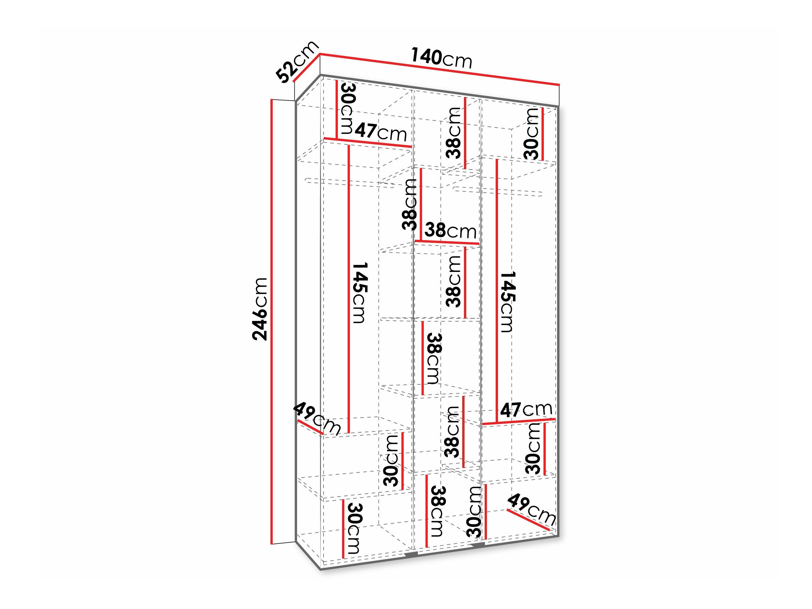 Garderobeskab Hartford 573 (Hvid)
