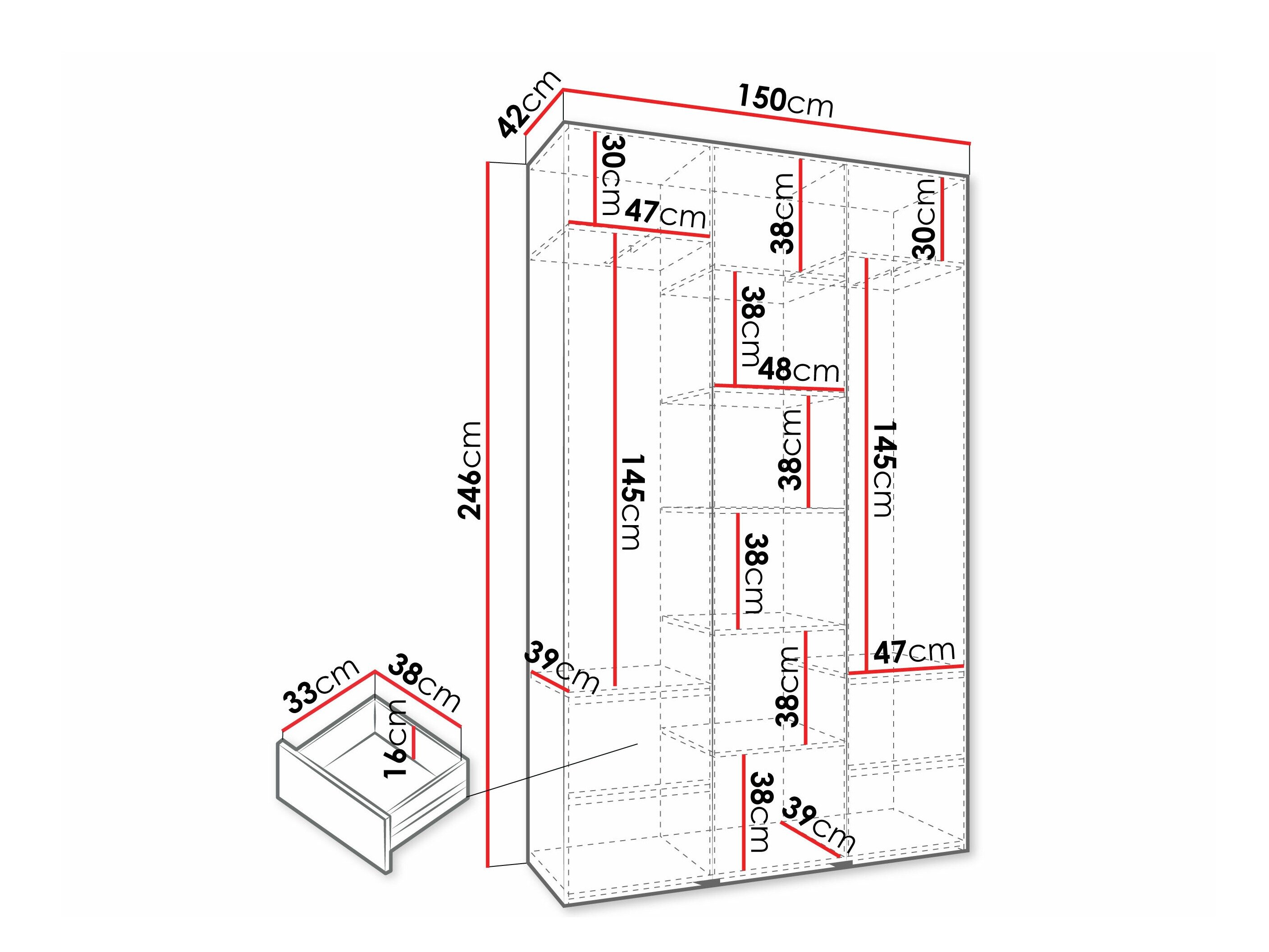 Garderobeskab Hartford 573 (Hvid)