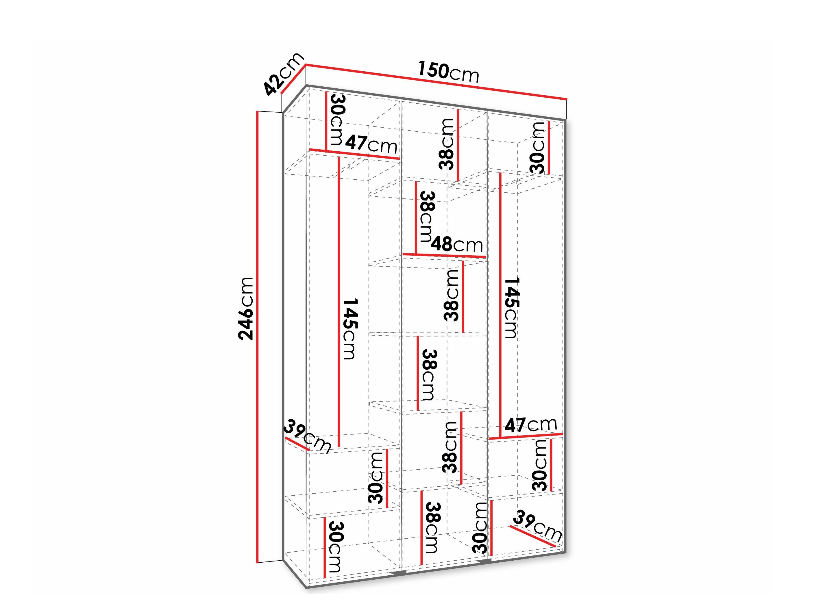 Garderobeskab Hartford 573 (Hvid)
