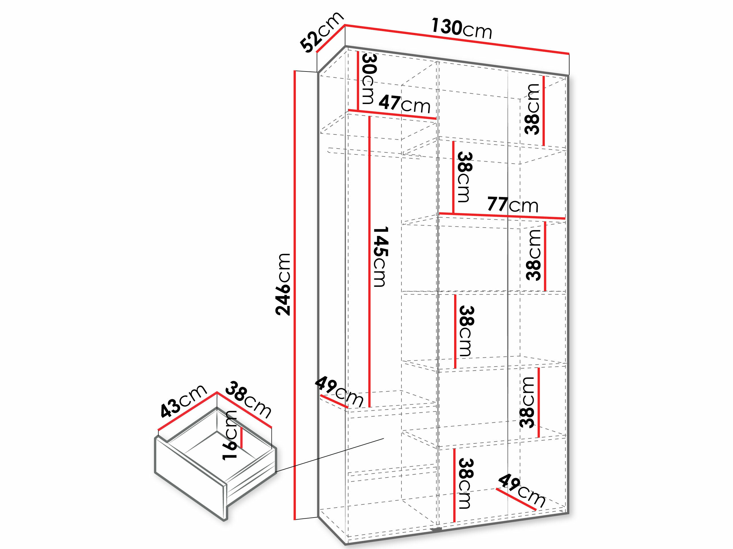 Garderobeskab Hartford 573 (Kashmir)
