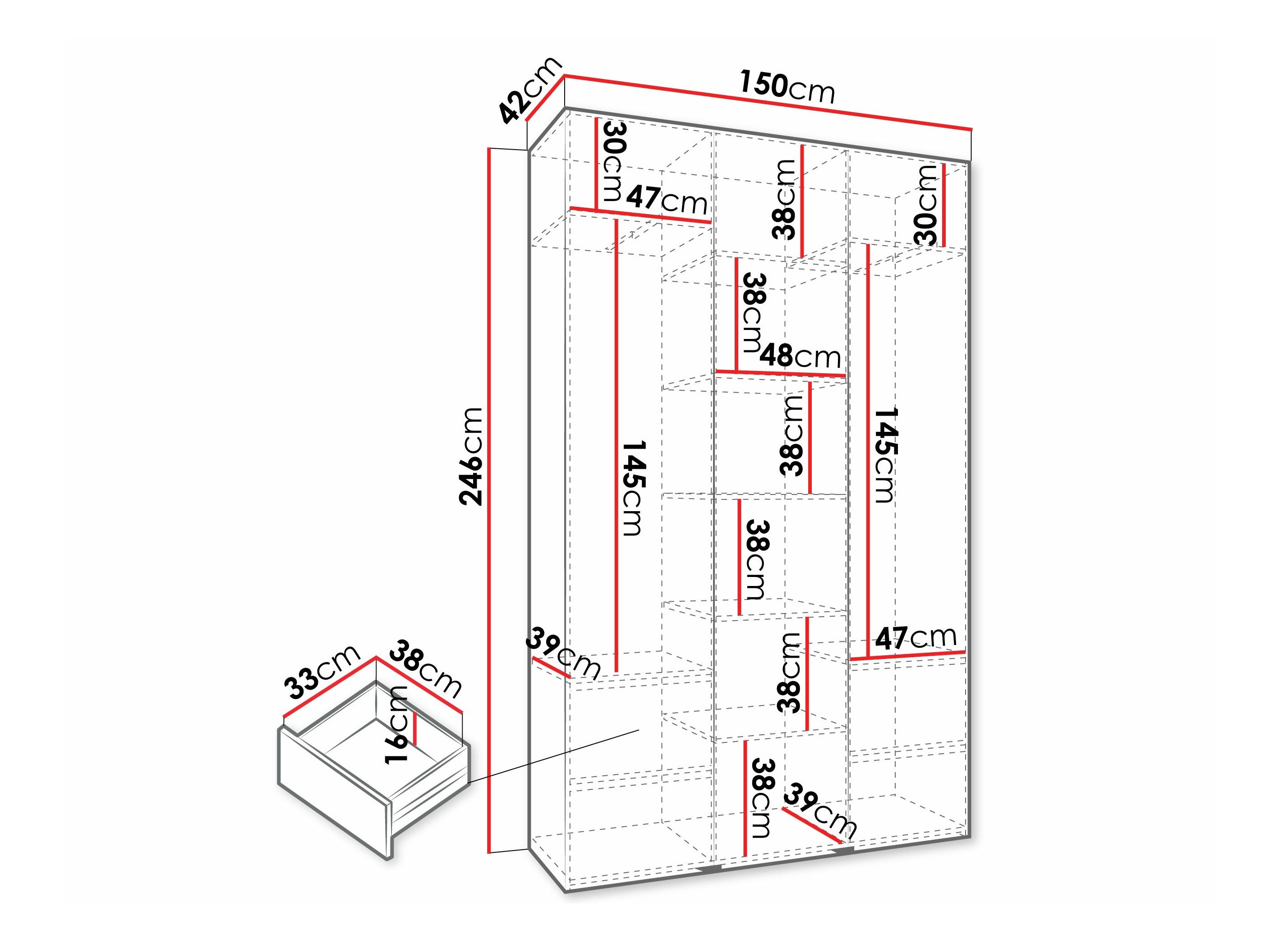 Garderobeskab Hartford 573 (Kashmir)