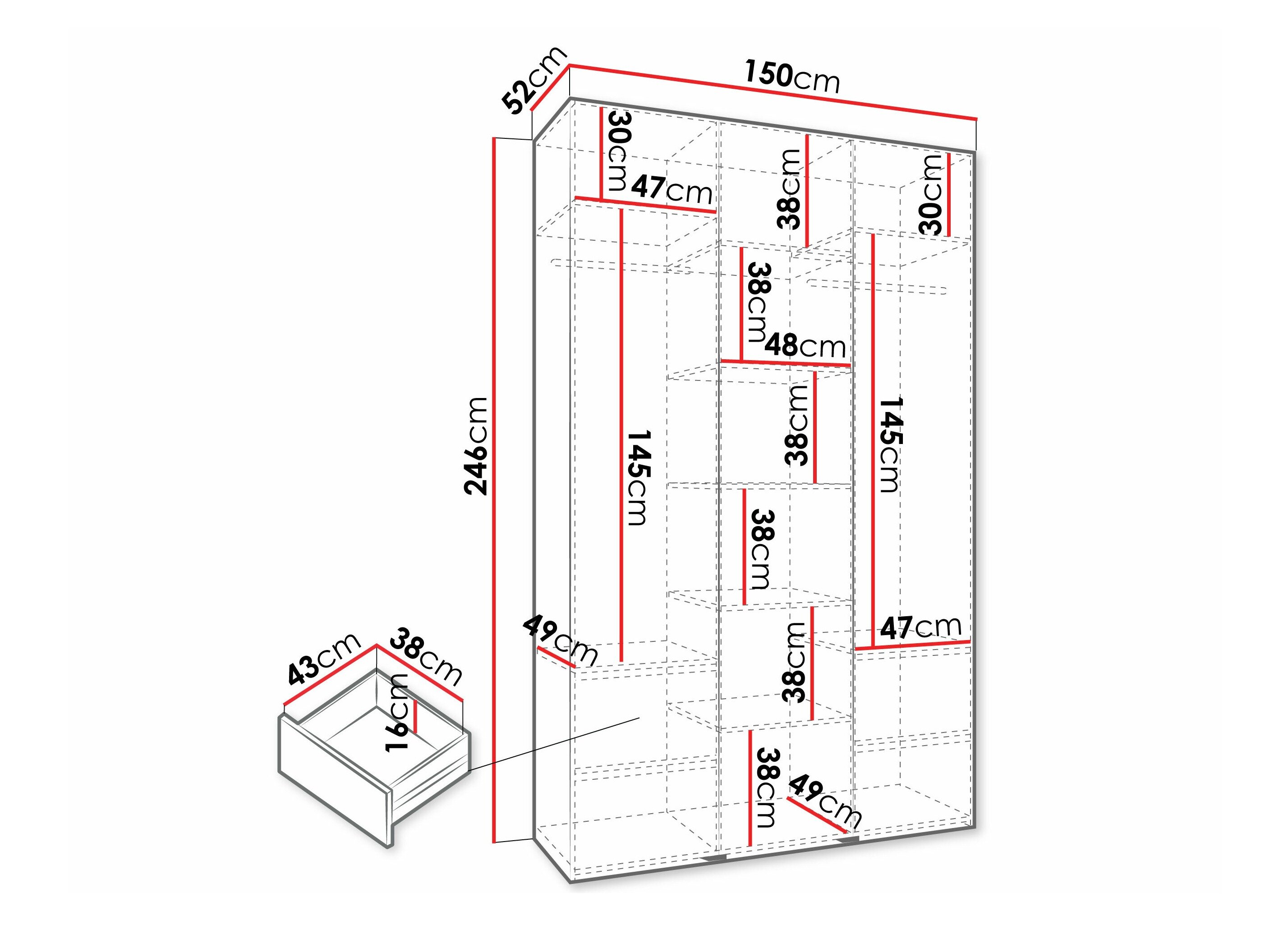 Garderobeskab Hartford 573 (Kashmir)
