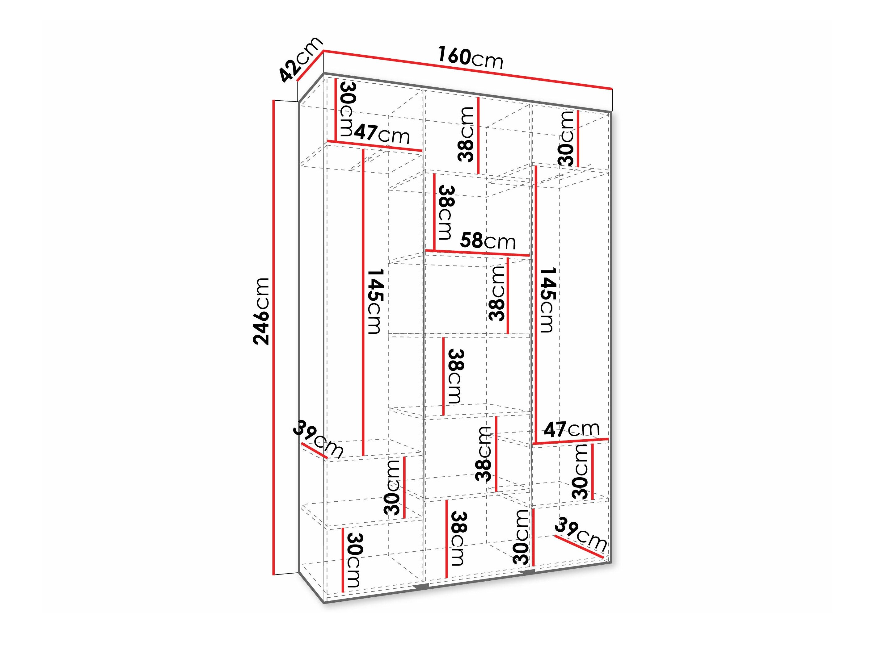 Garderobeskab Hartford 573 (Hvid)