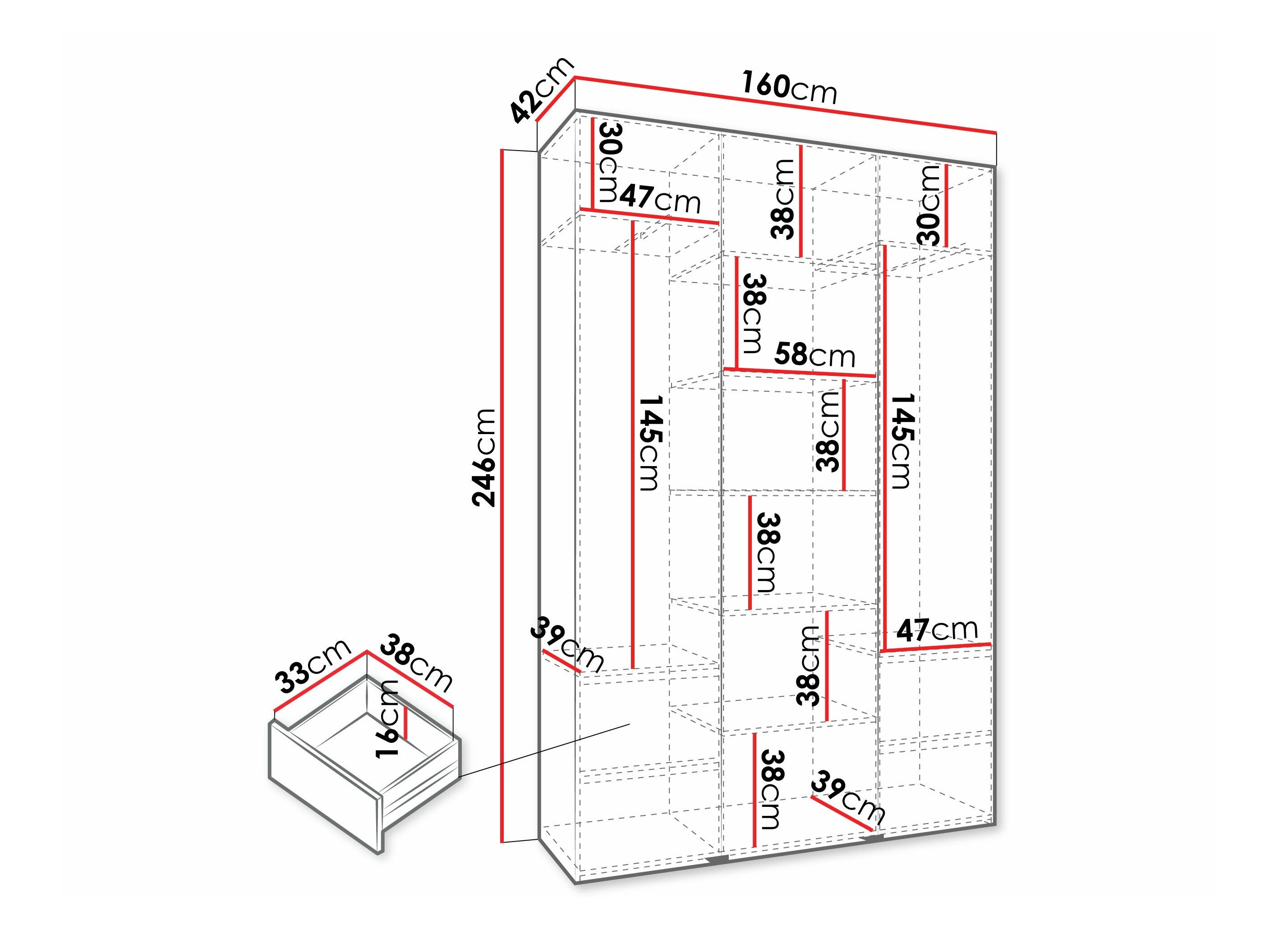 Garderobeskab Hartford 573 (Hvid)