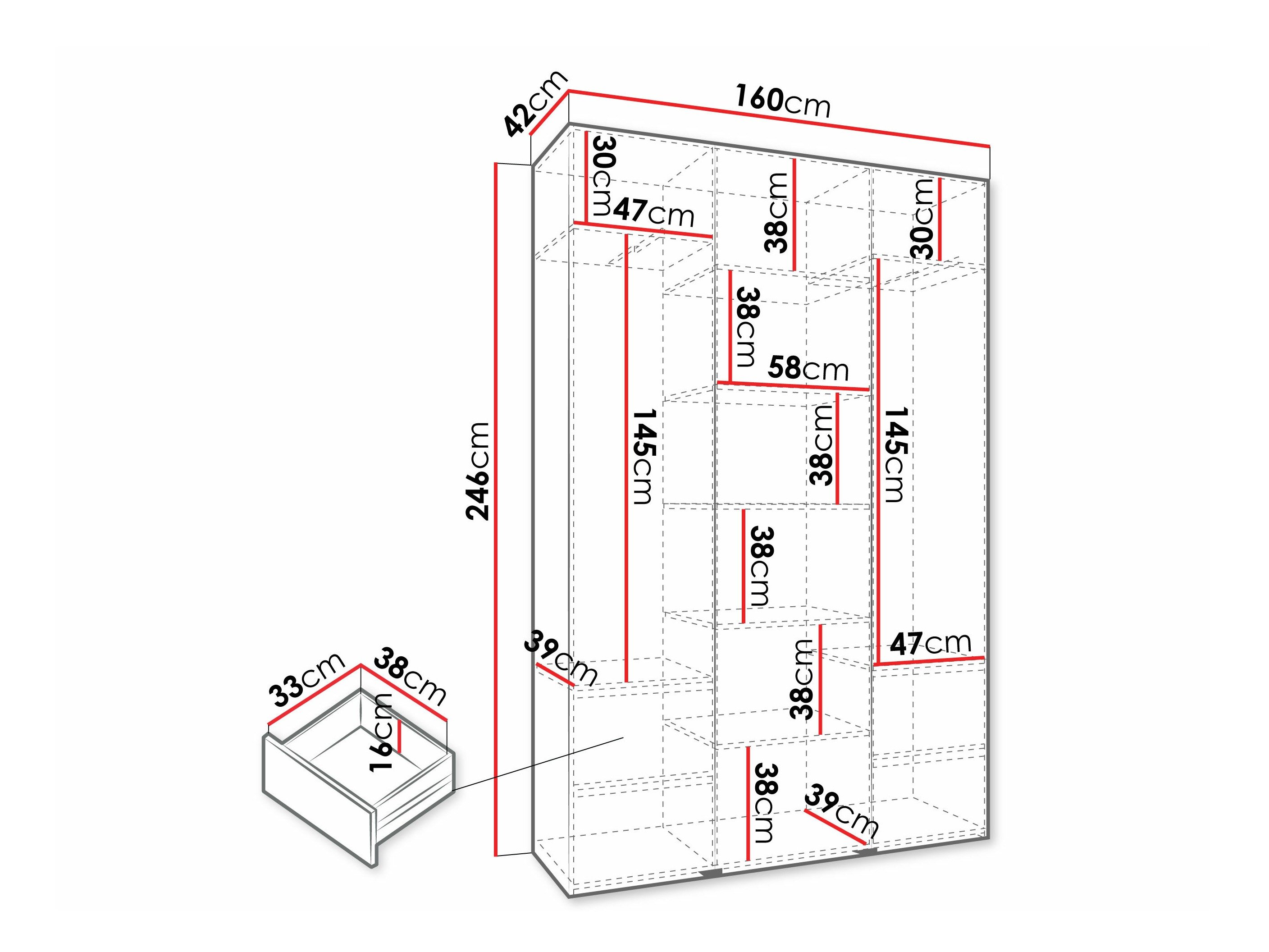 Garderobeskab Hartford 573 (Kashmir)