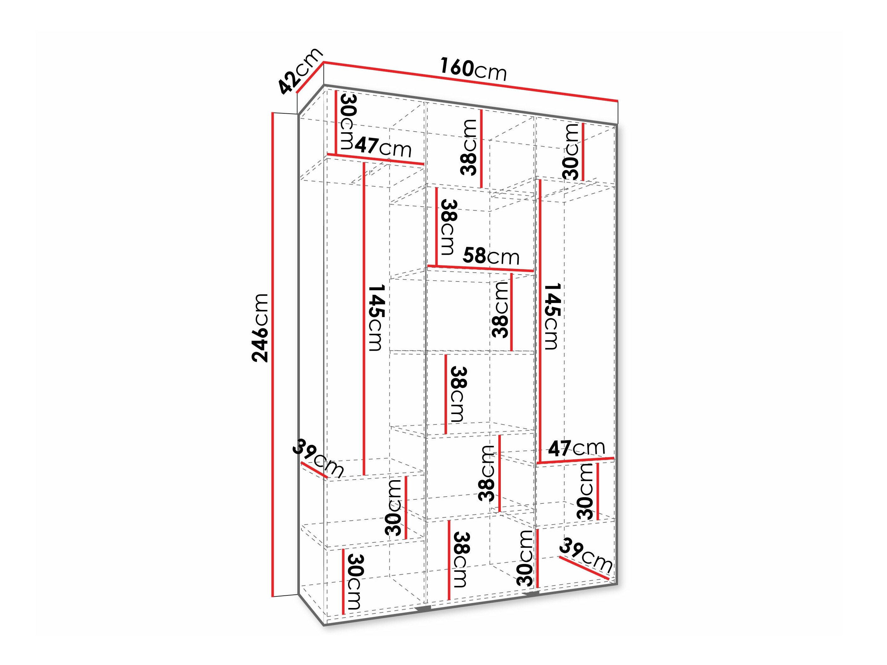 Garderobeskab Hartford 573 (Kashmir)