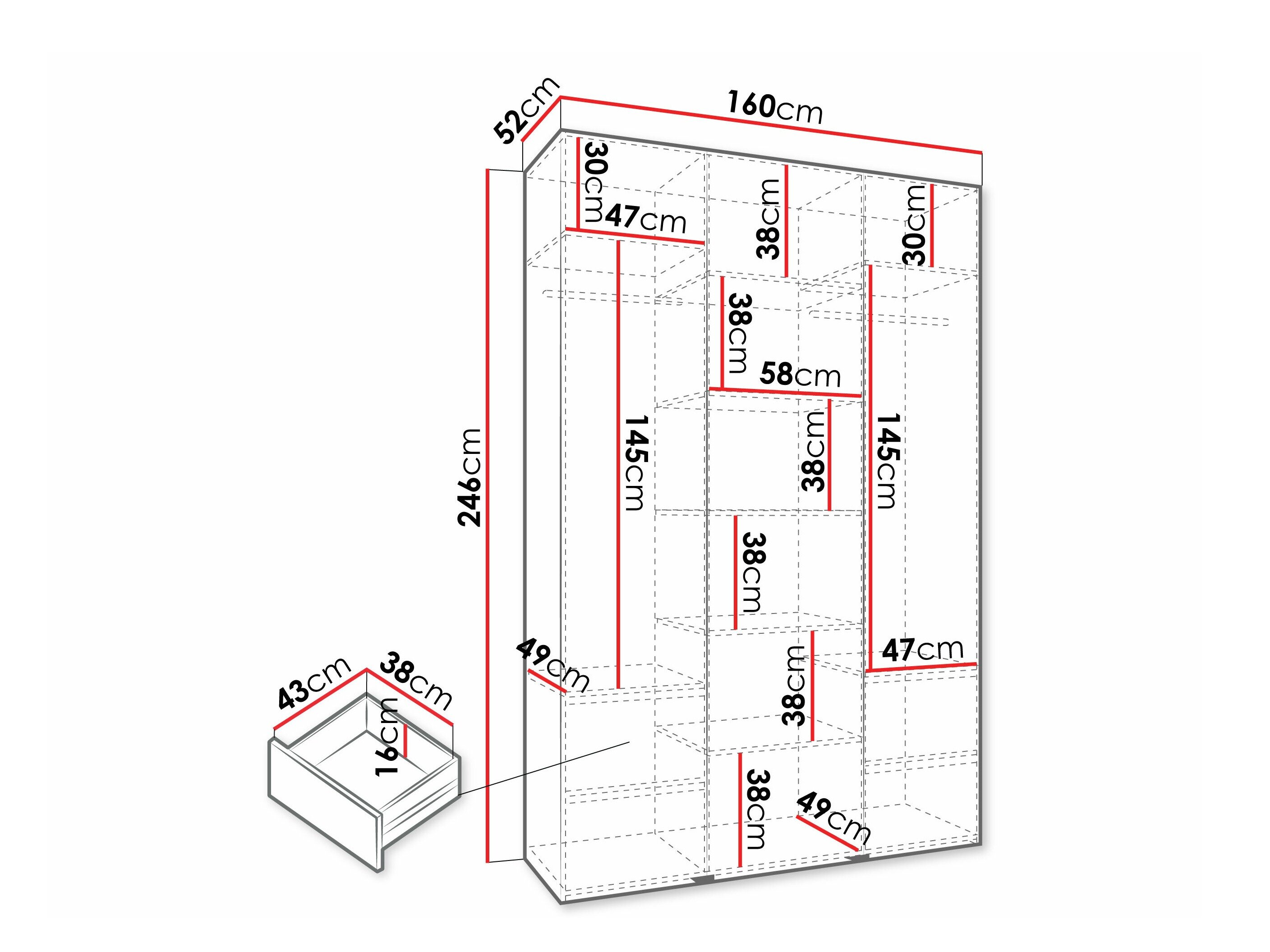 Garderobeskab Hartford 573 (Kashmir)