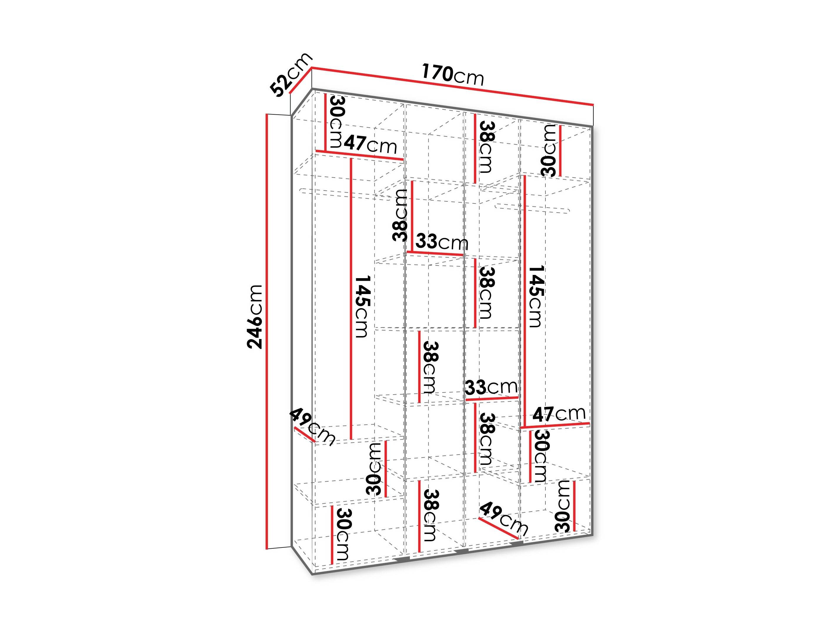 Garderobeskab Hartford 574 (Hvid)