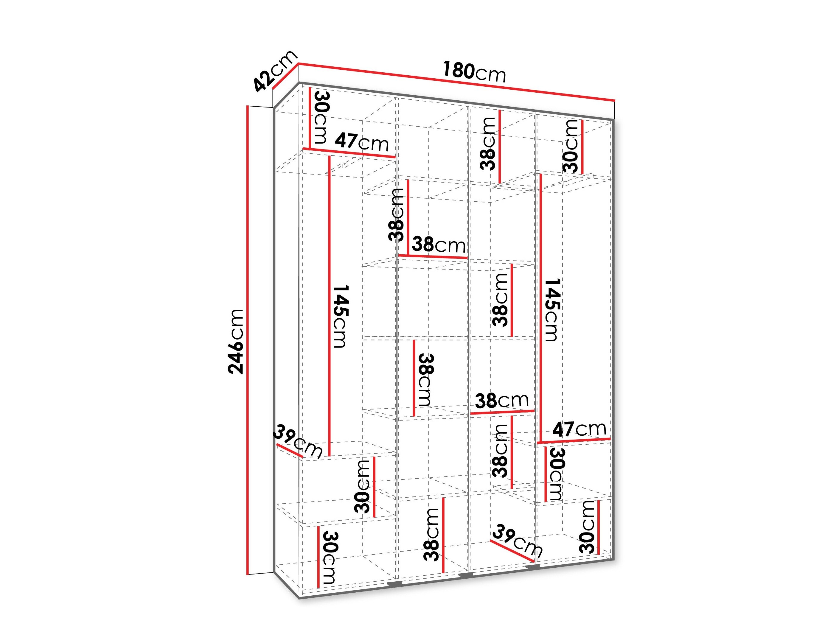 Garderobeskab Hartford 574 (Hvid)