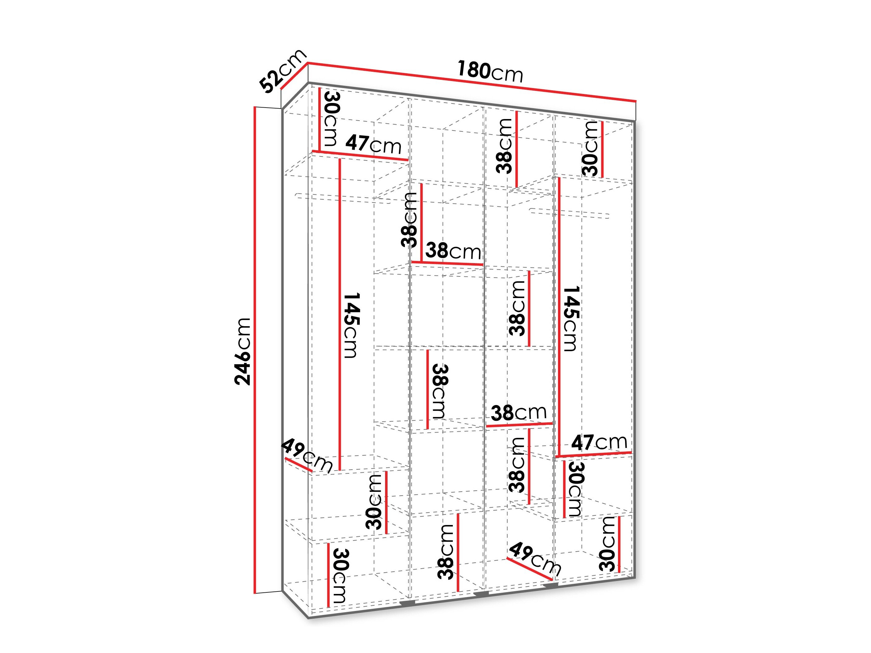 Garderobeskab Hartford 574 (Hvid)