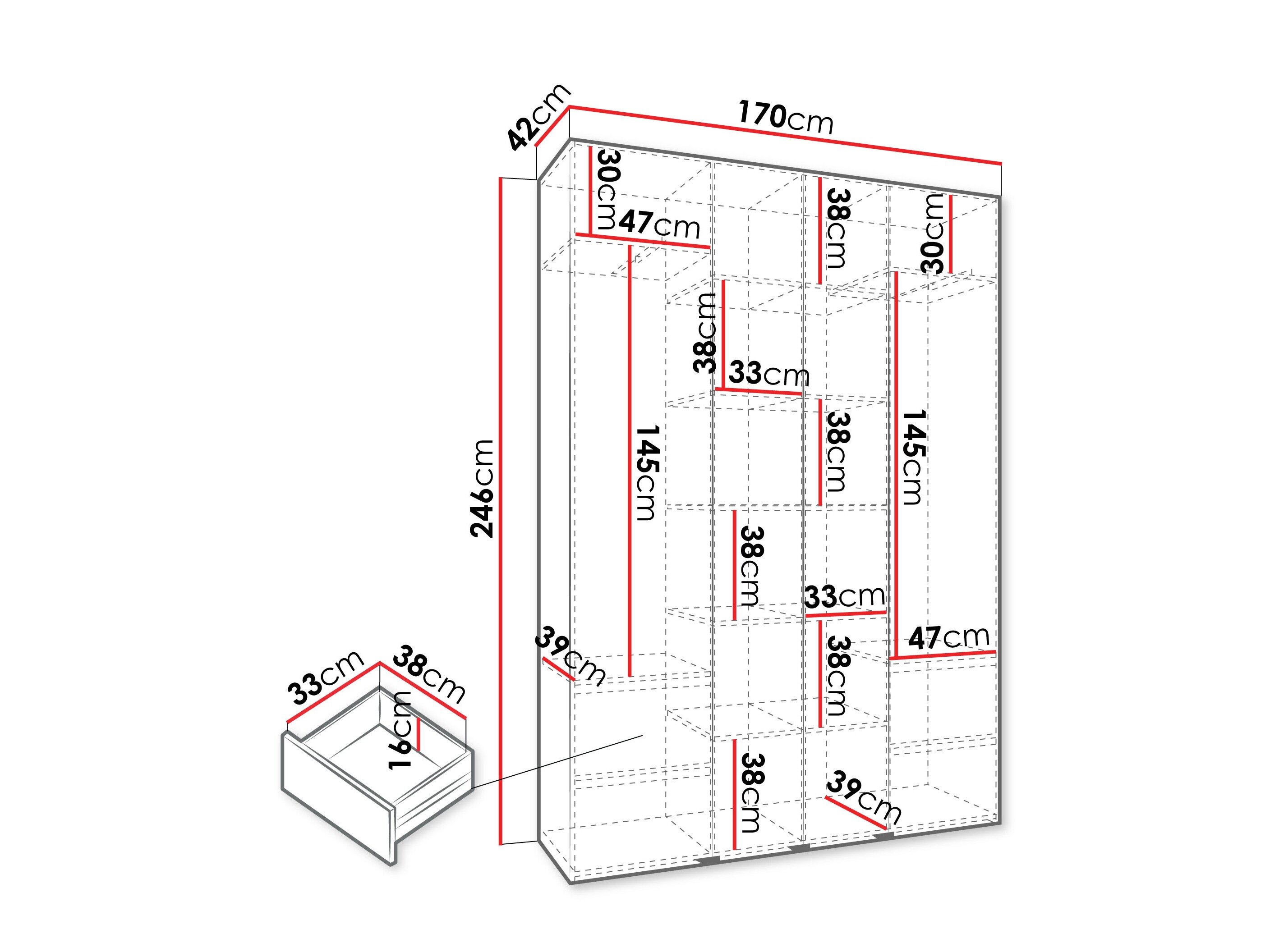 Garderobeskab Hartford 574 (Kashmir)